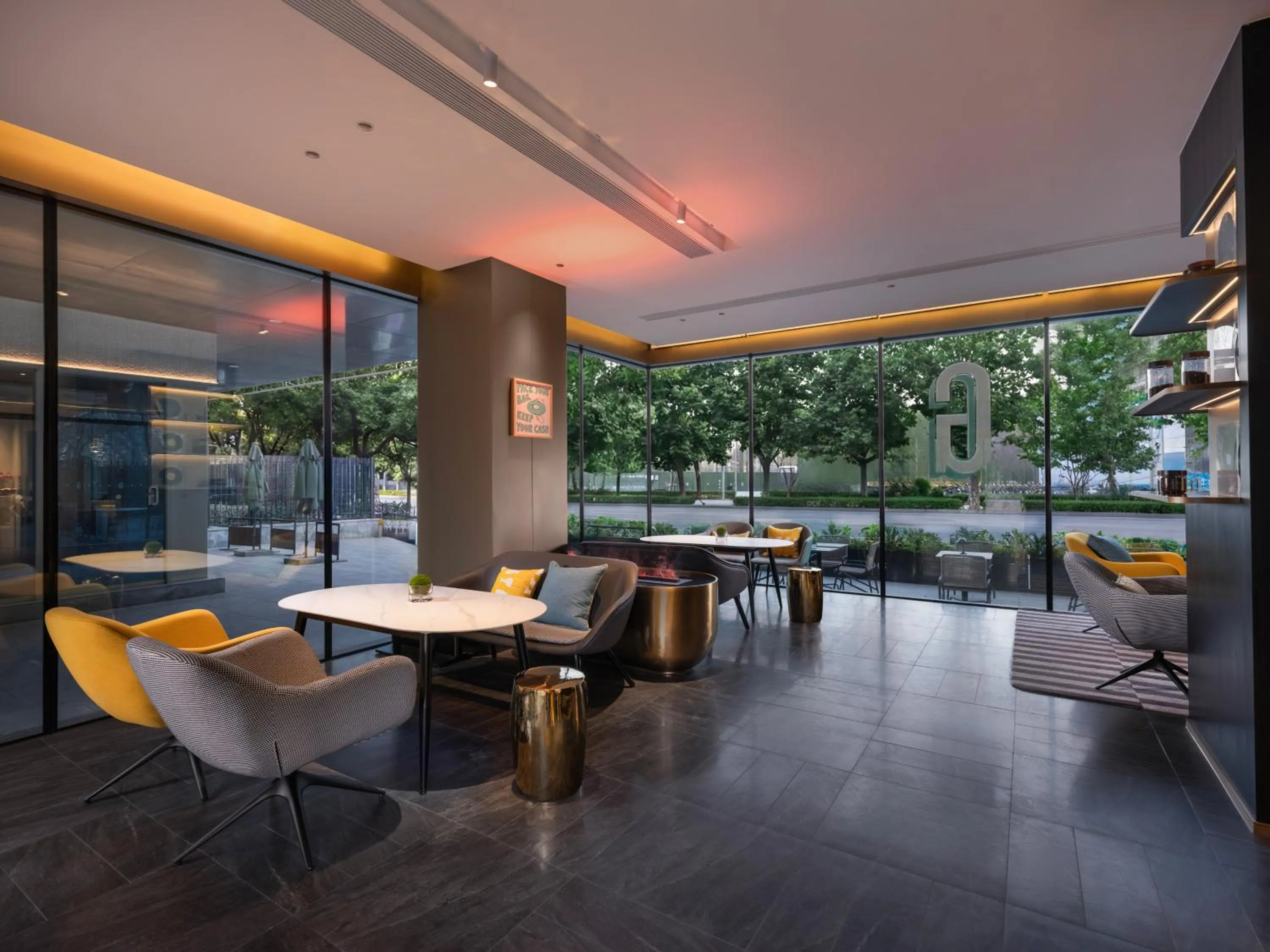 Seating area in Garner Hotel Beijing 798 Art District by IHG