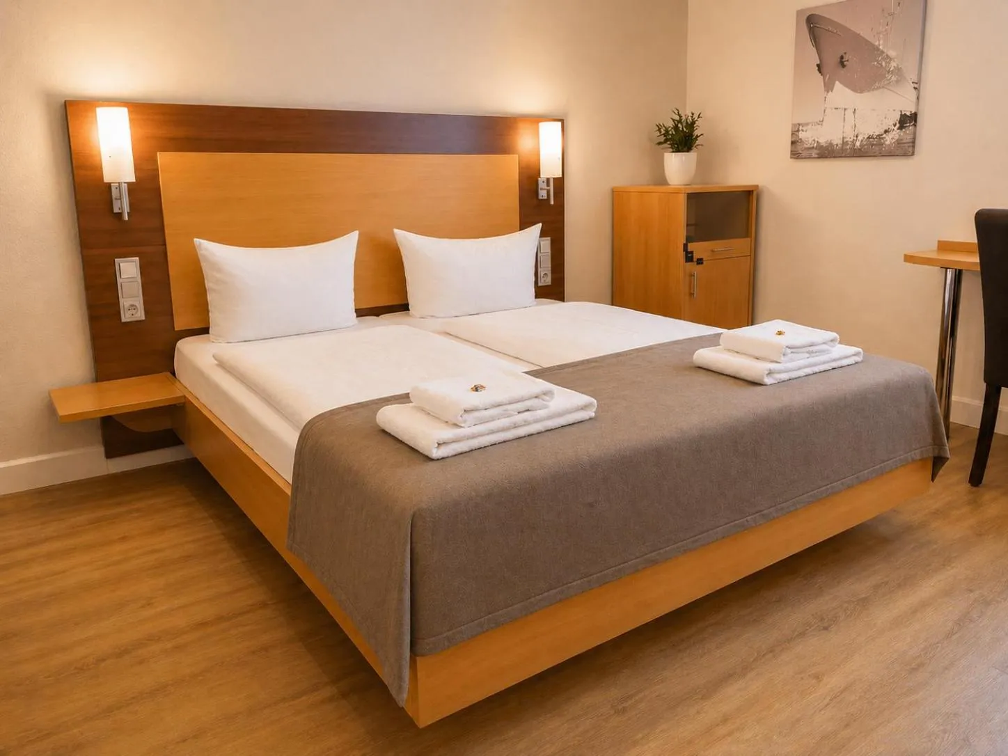 Bed in Hotel Wania