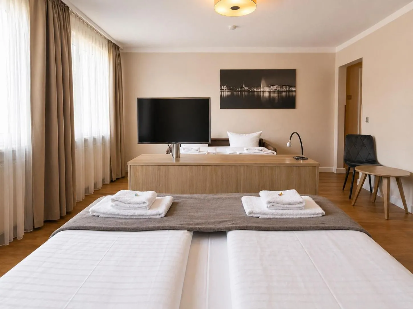 Bed in Hotel Wania