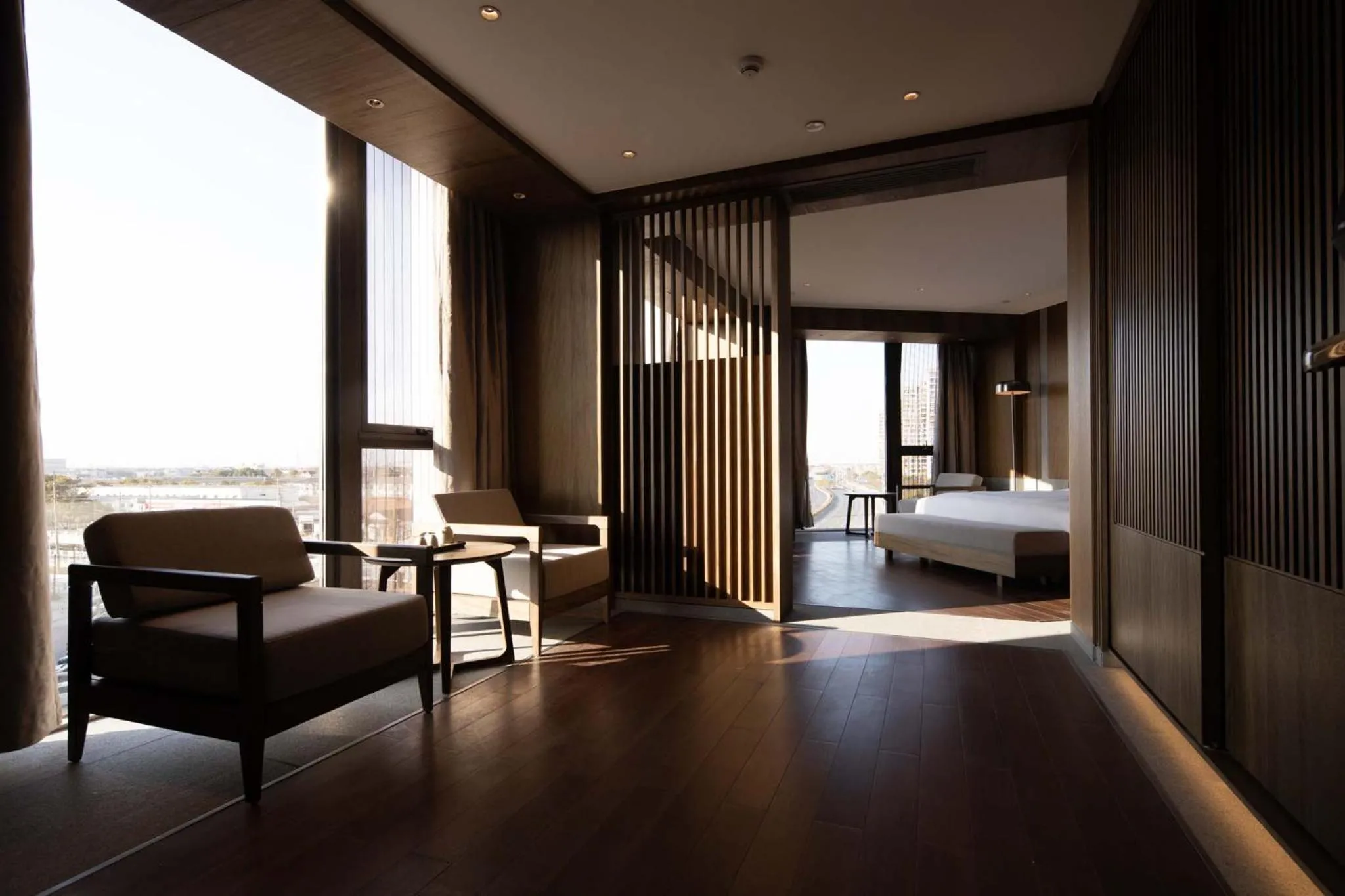 Living room, Bed in Qiuzhu Hotel Shanghai