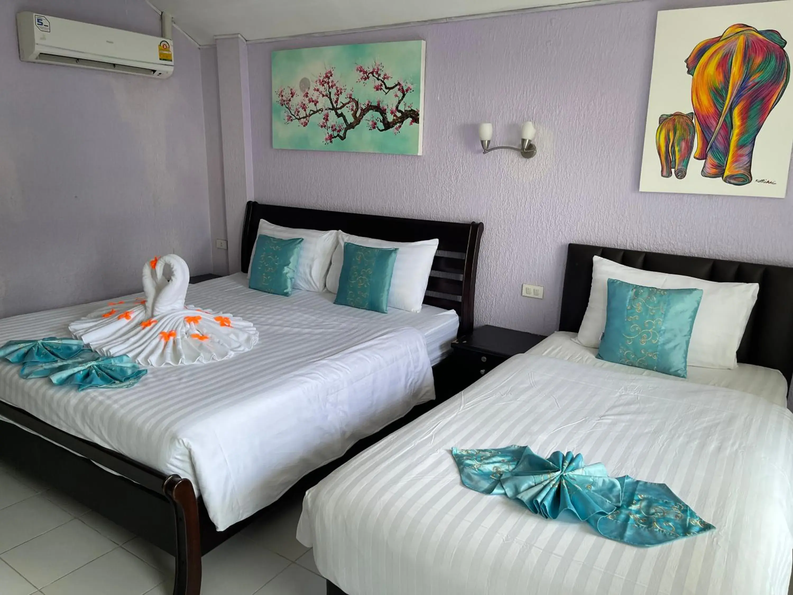 Twin Room with City View in Samui Green Hotel Twin Room with City View in Samui Green Hotel