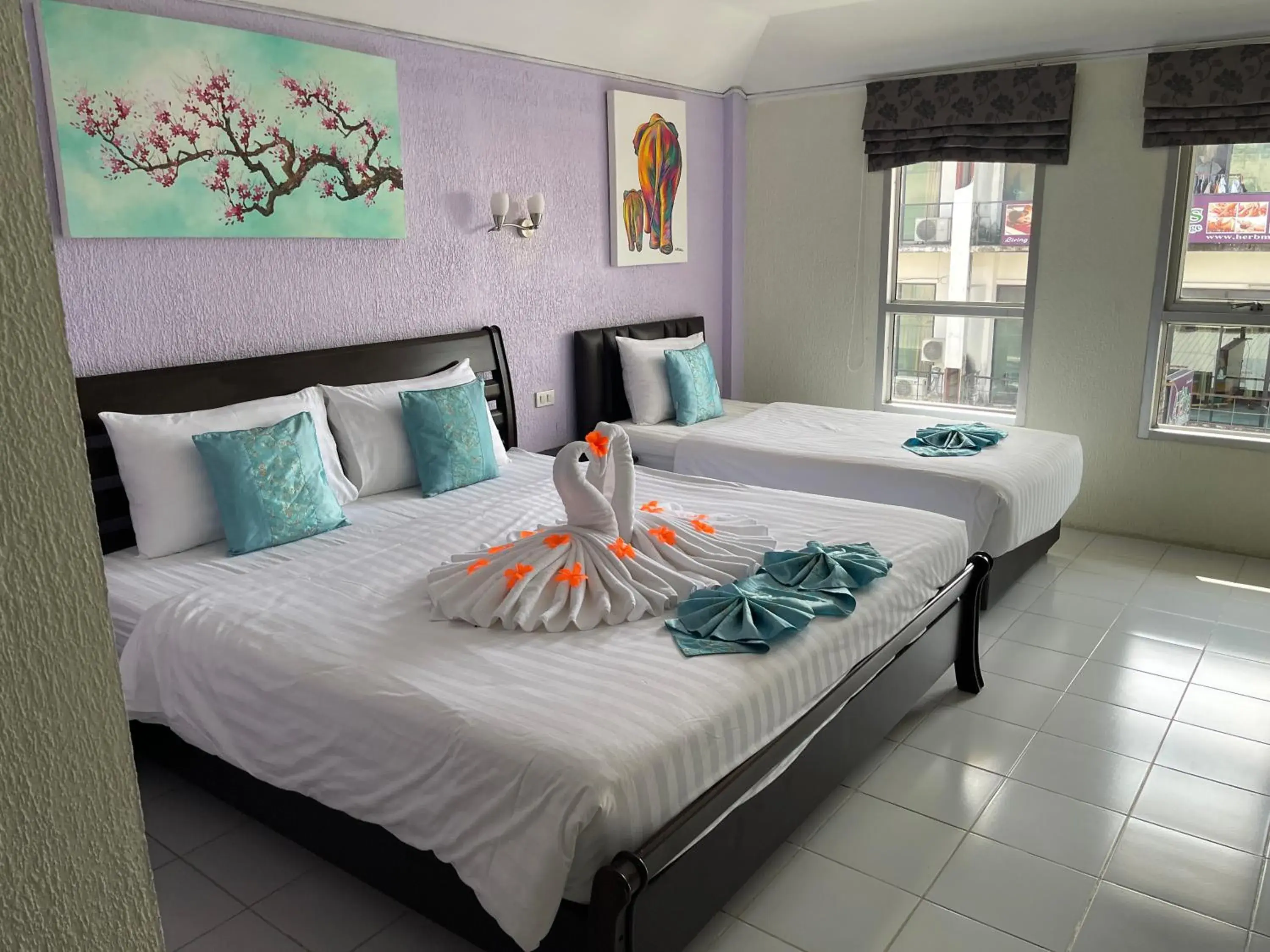 Twin Room with City View in Samui Green Hotel Twin Room with City View in Samui Green Hotel