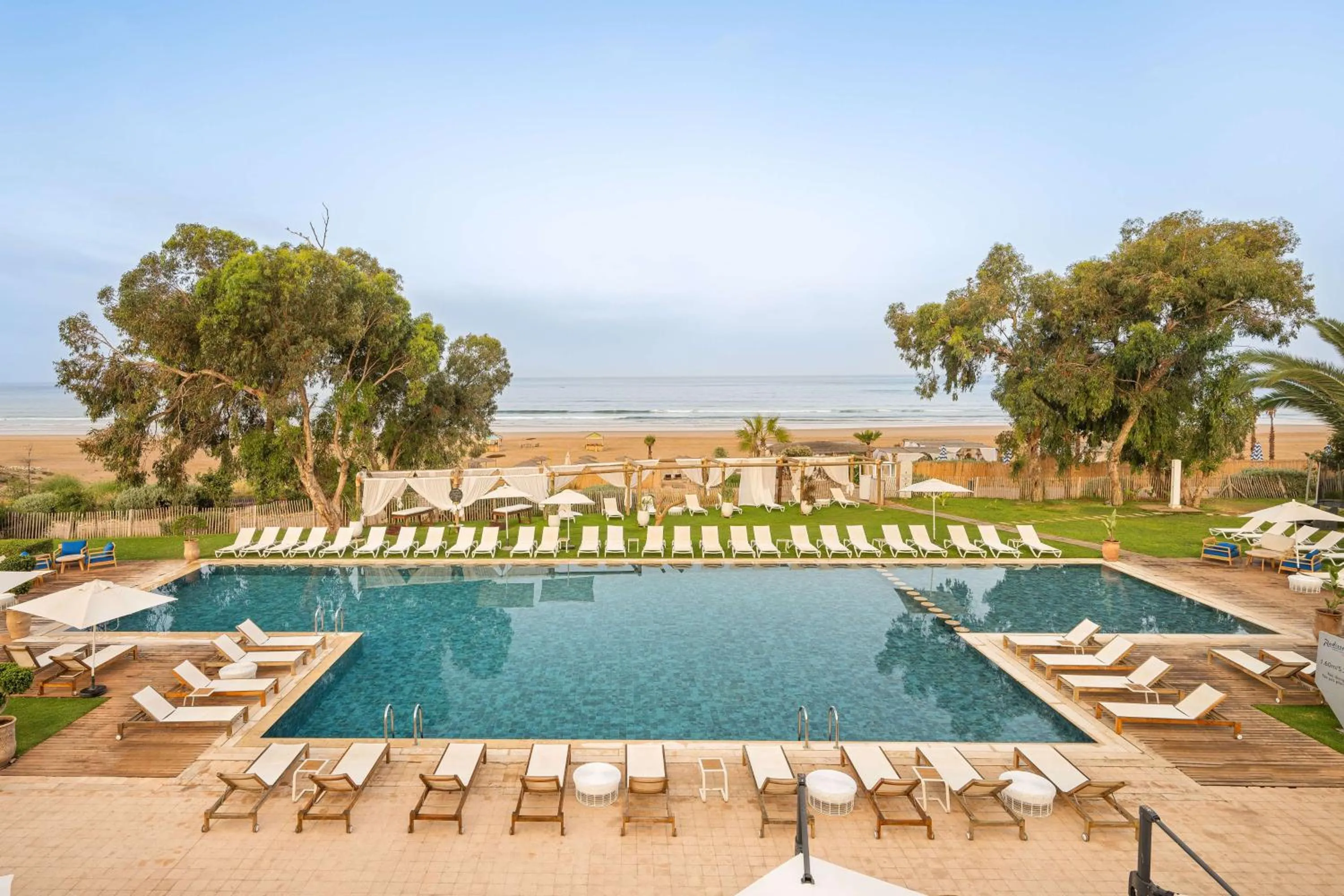 Pool view in Radisson Blu Resort Taghazout Bay Surf Village