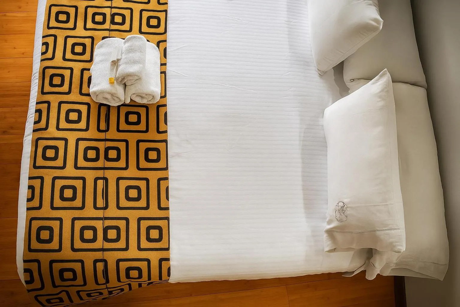 Bed in Mongui Plaza Hotel