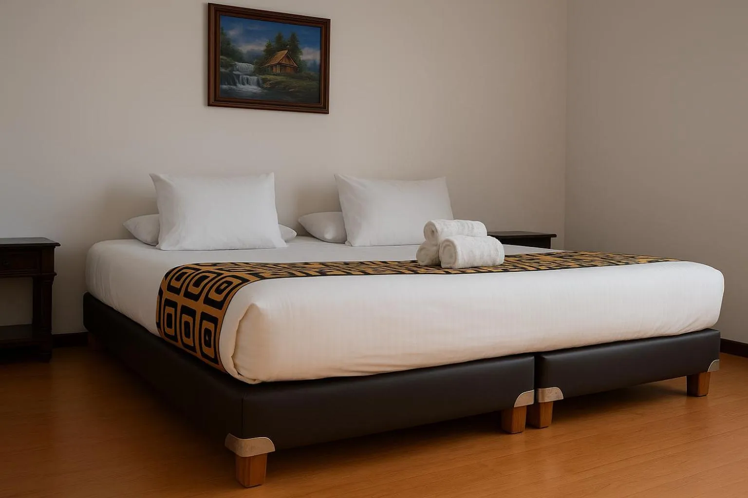 Bed in Mongui Plaza Hotel