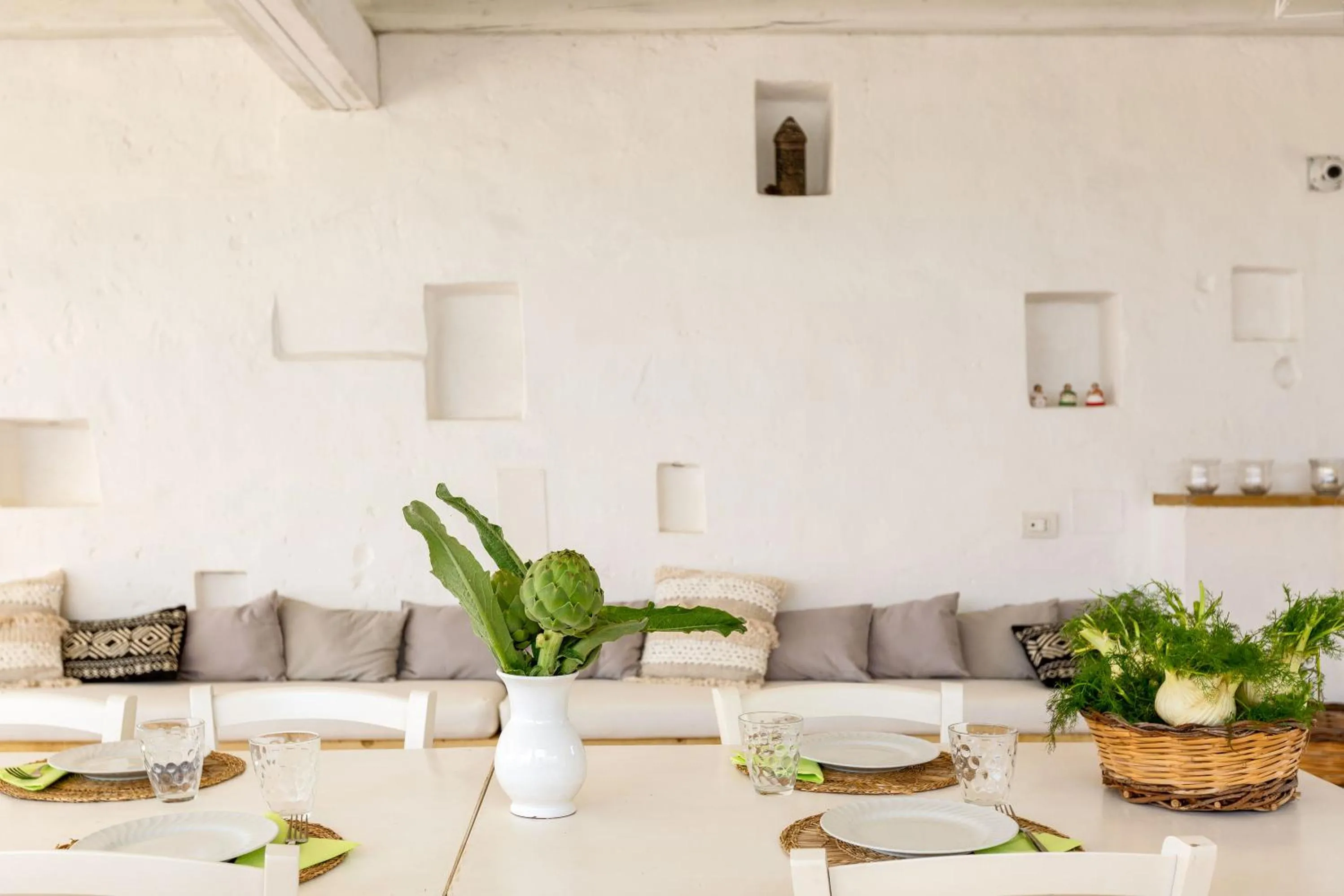 Dining area in Masseria Li Capperi by Perle di Puglia