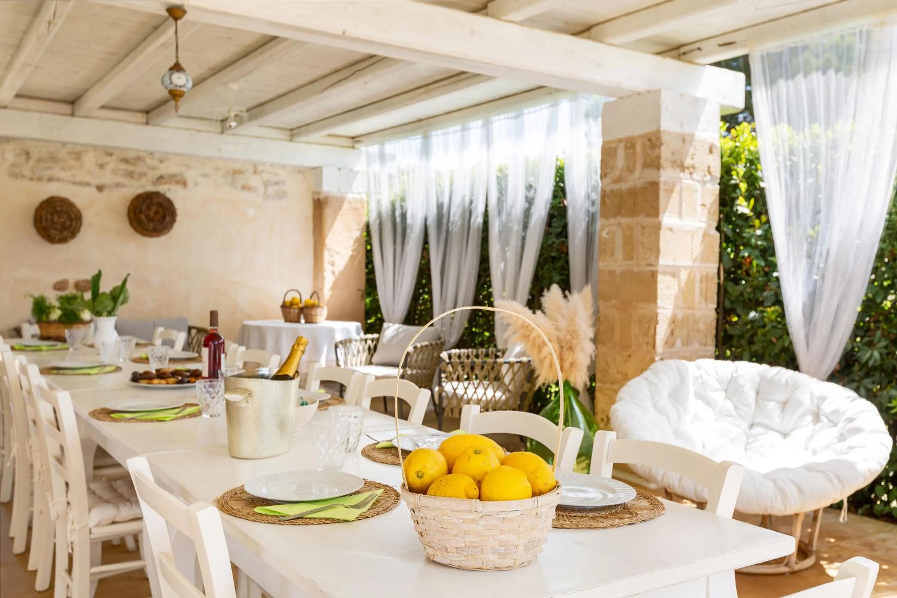 Dining area in Masseria Li Capperi by Perle di Puglia
