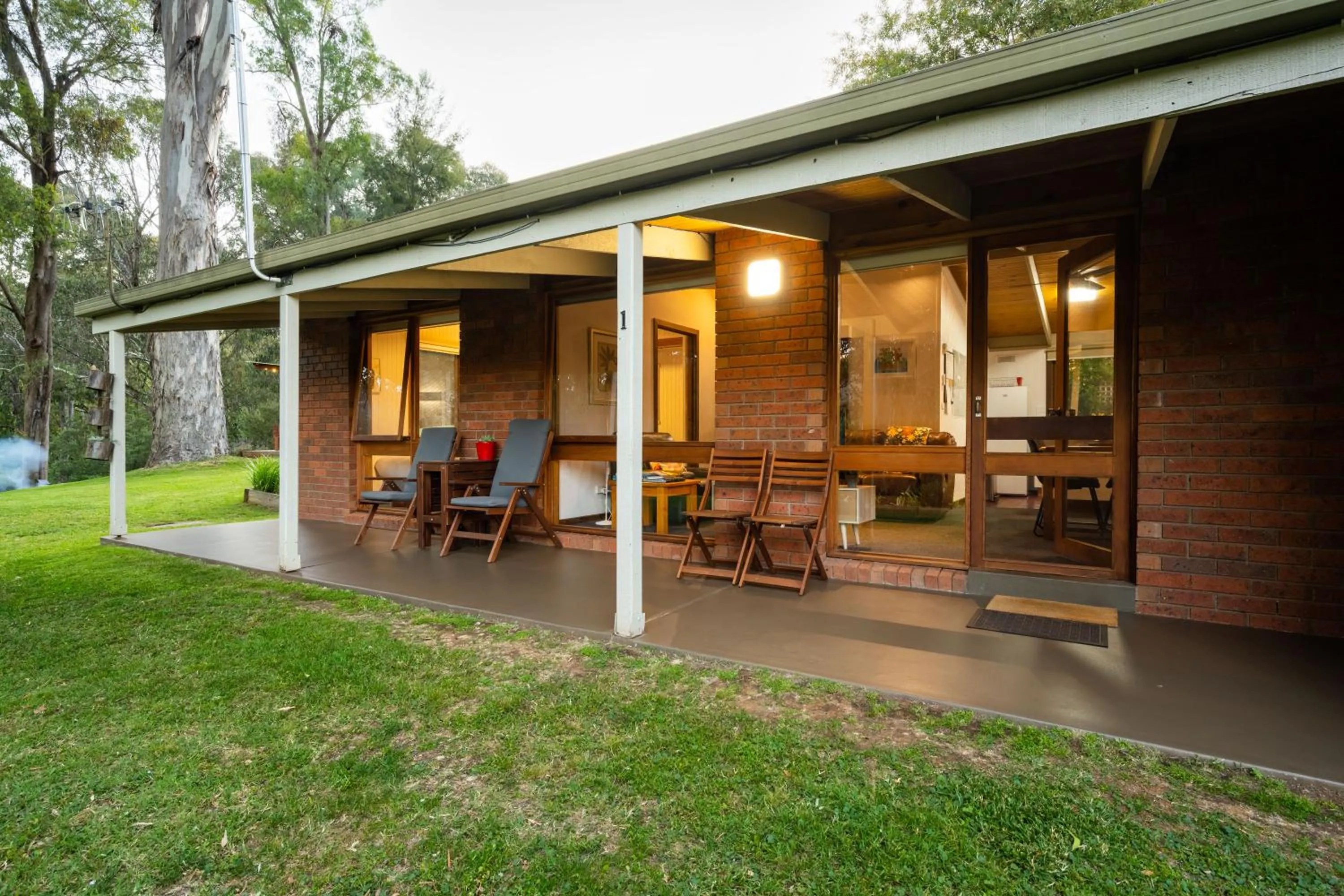 Patio in Kiewa Country Cottages