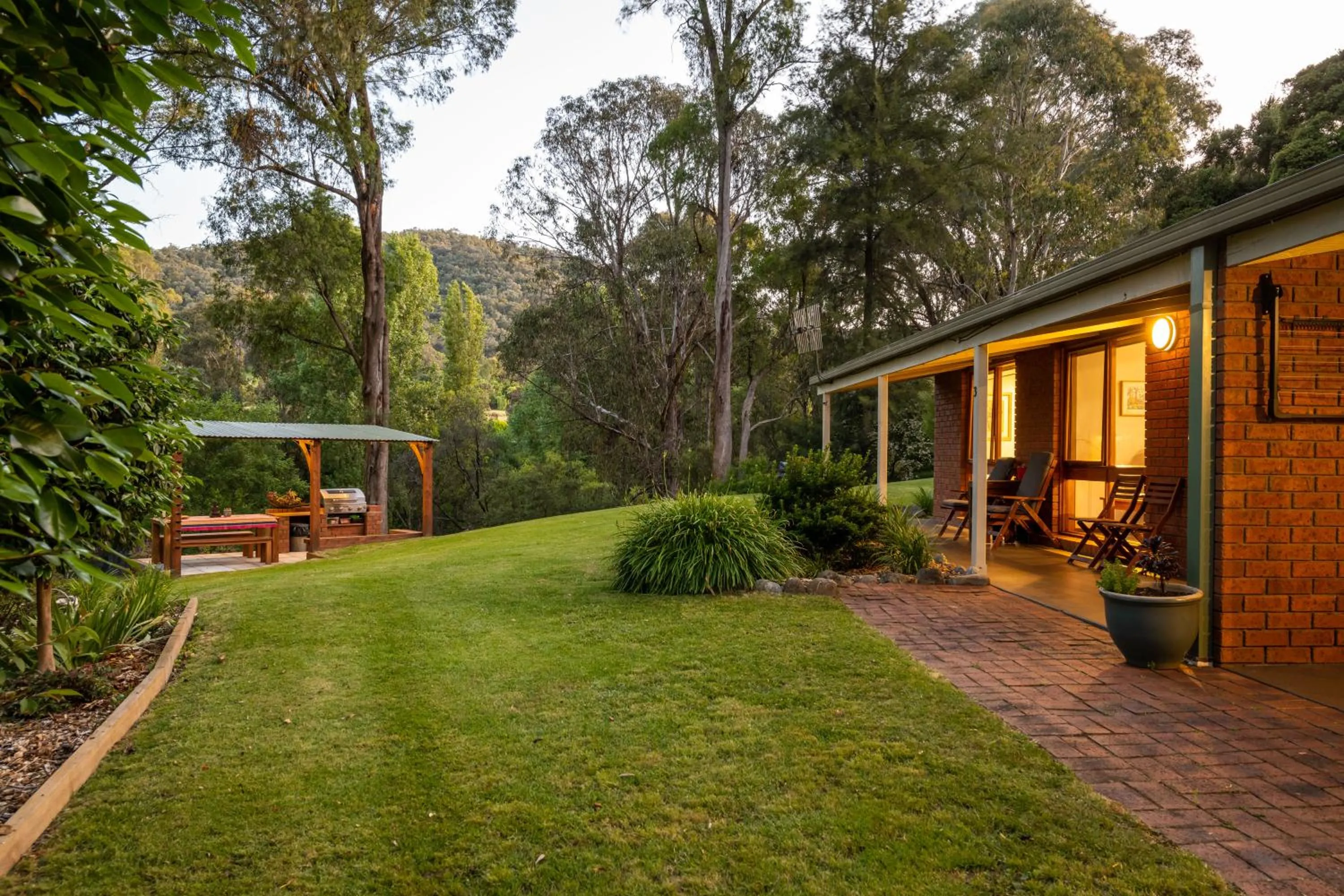 Patio in Kiewa Country Cottages