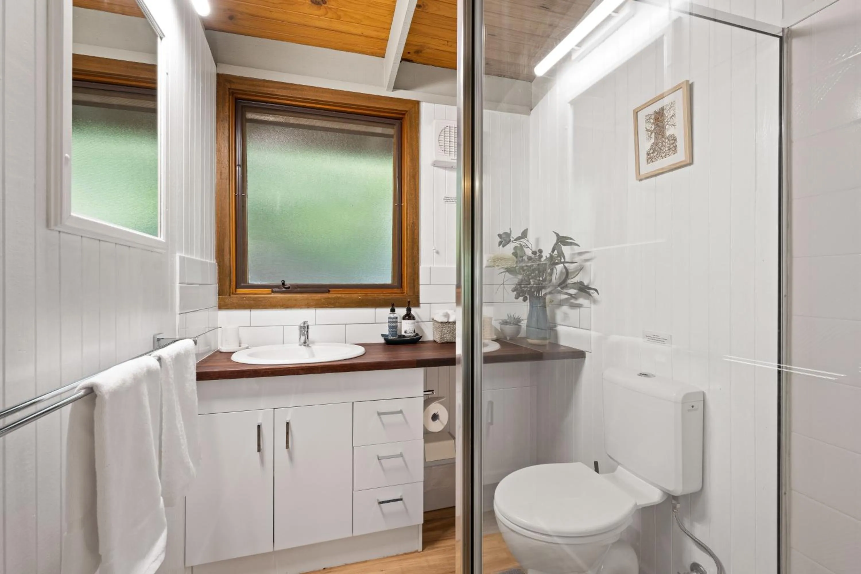 Shower in Kiewa Country Cottages