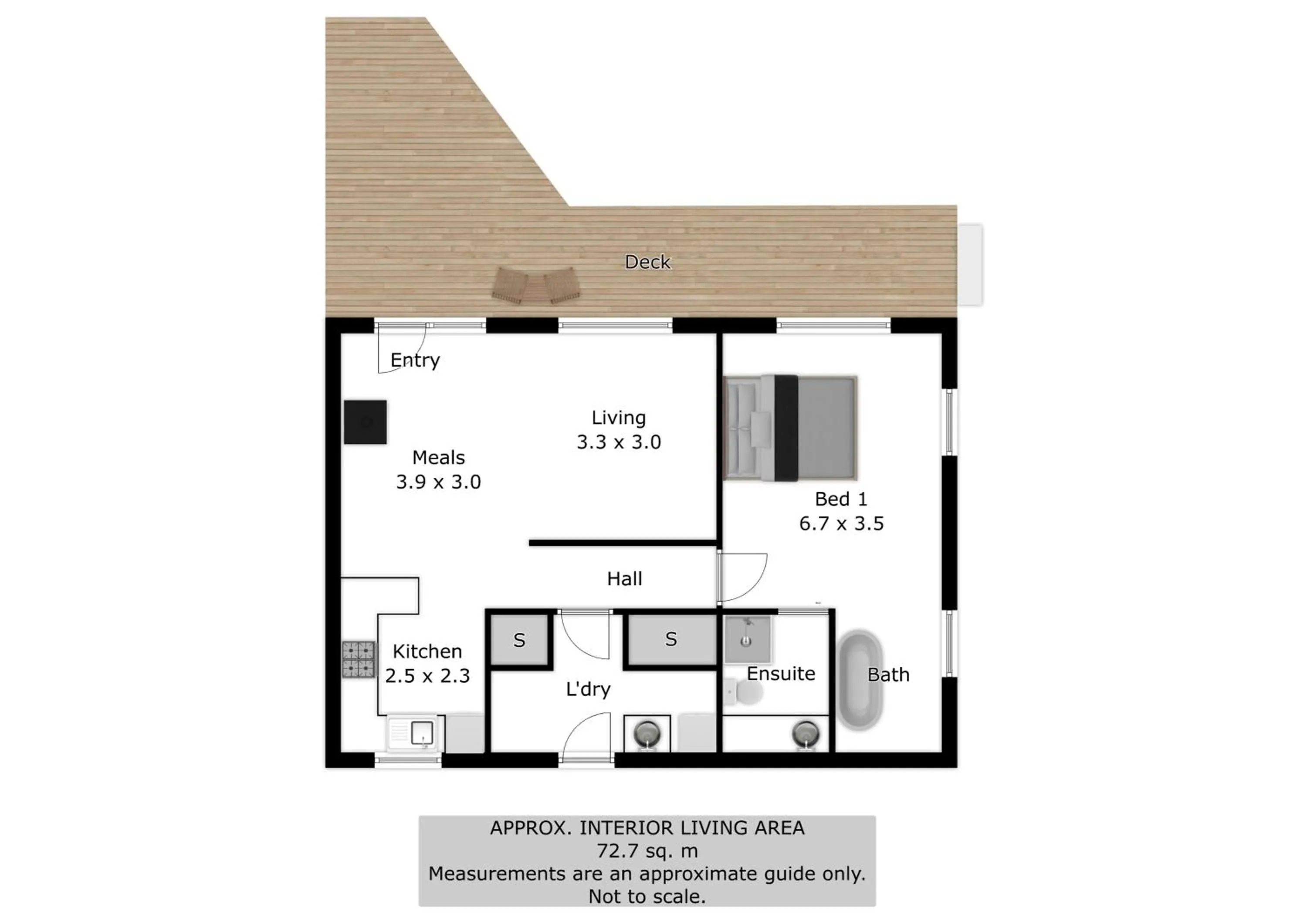 Floor plan in Kiewa Country Cottages