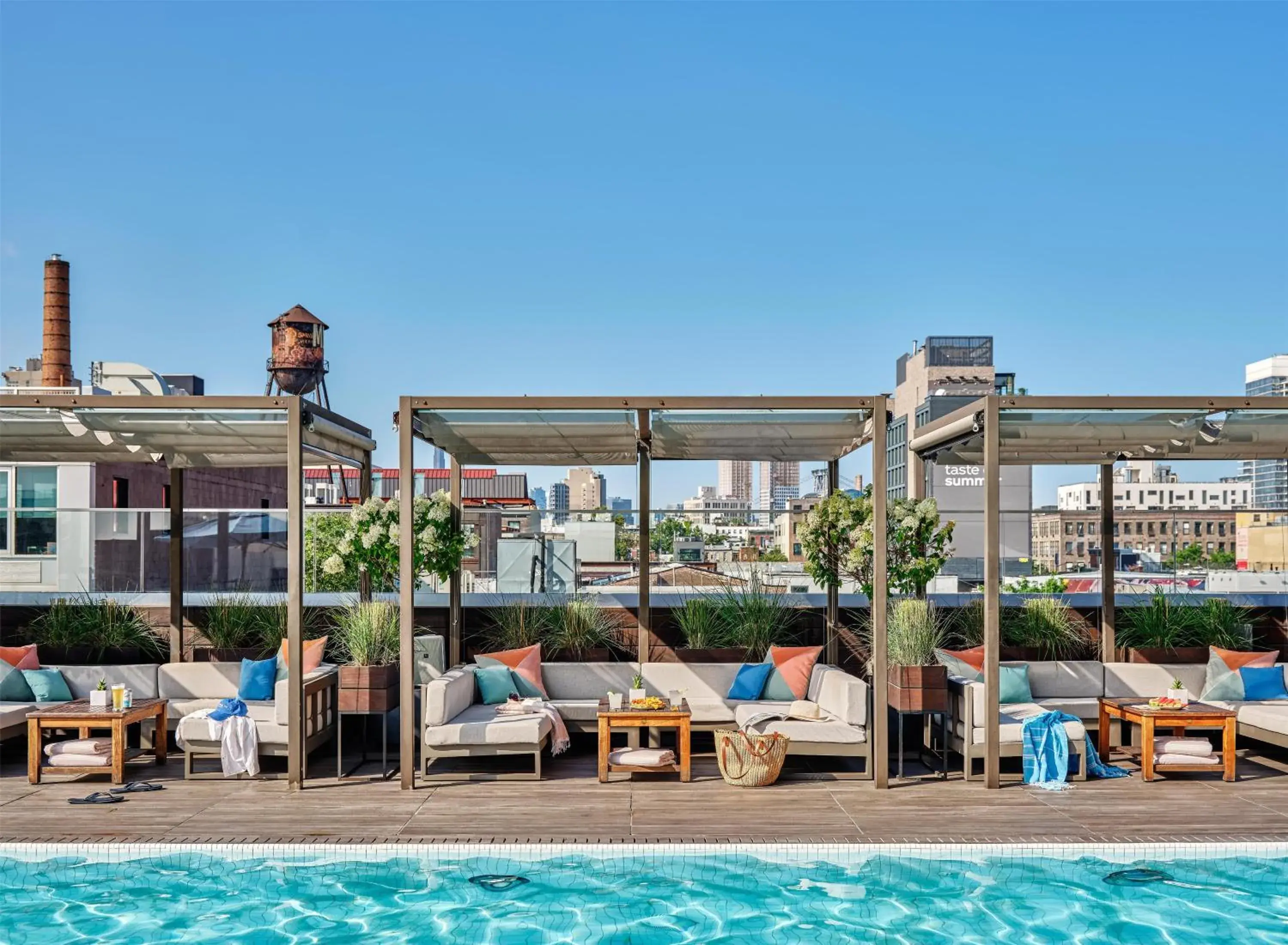 Pool view in The William Vale Pool view in The William Vale