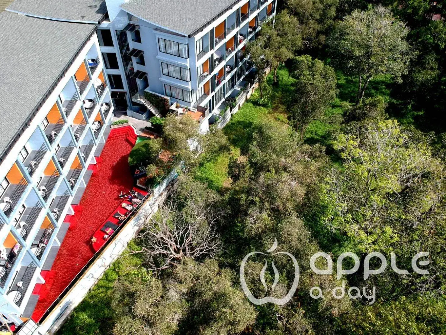 Bird's eye view in Apple A Day Resort Krabi, Ao Nang Beach Bird's eye view in Apple A Day Resort Krabi, Ao Nang Beach