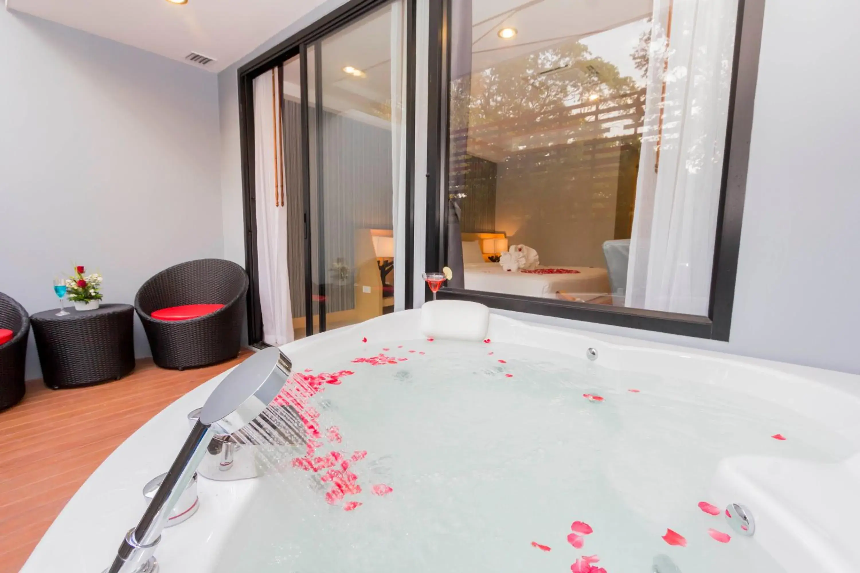 Balcony/Terrace, Bed in Apple A Day Resort Krabi, Ao Nang Beach Balcony/Terrace, Bed in Apple A Day Resort Krabi, Ao Nang Beach