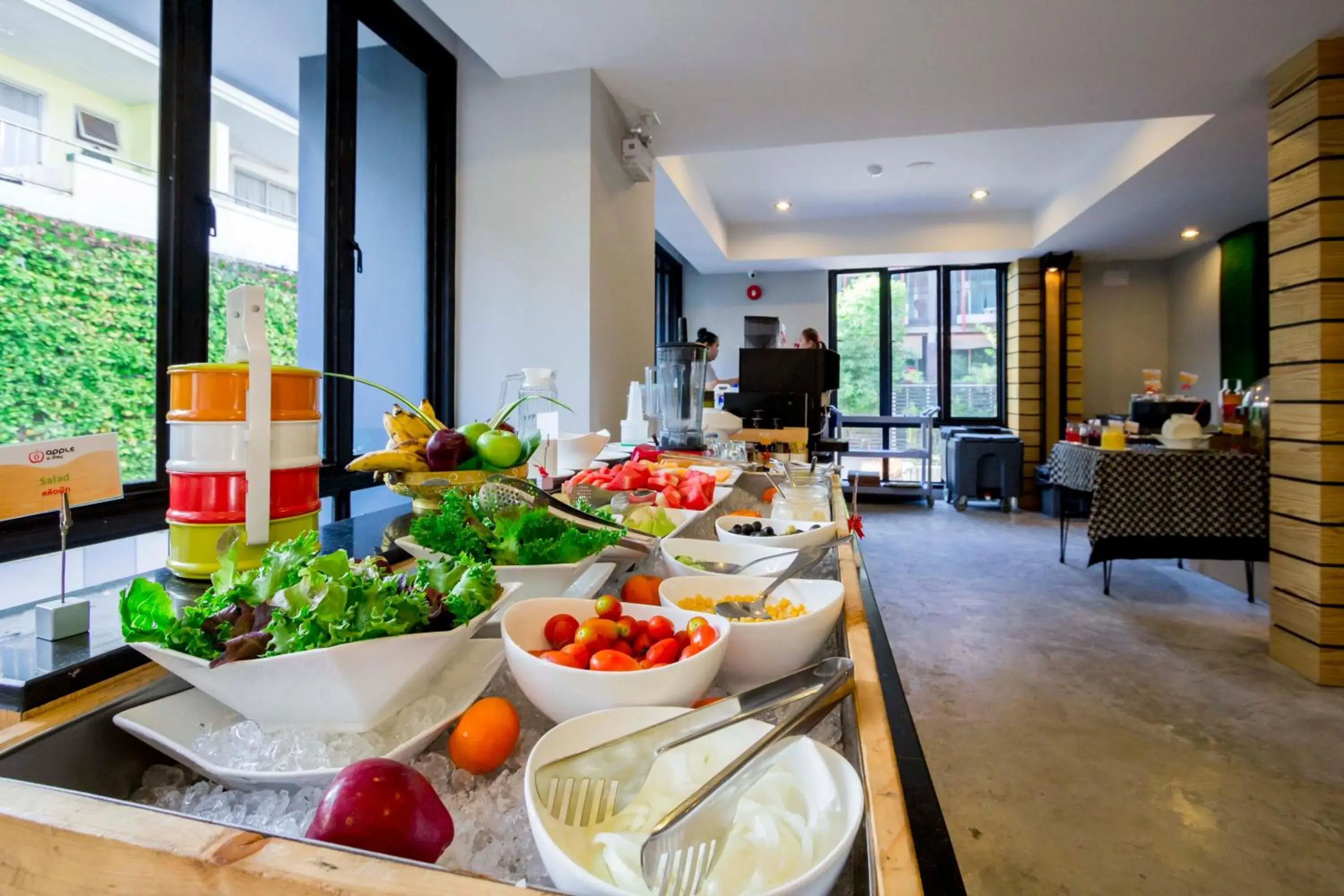 Buffet breakfast in Apple A Day Resort Krabi, Ao Nang Beach Buffet breakfast in Apple A Day Resort Krabi, Ao Nang Beach