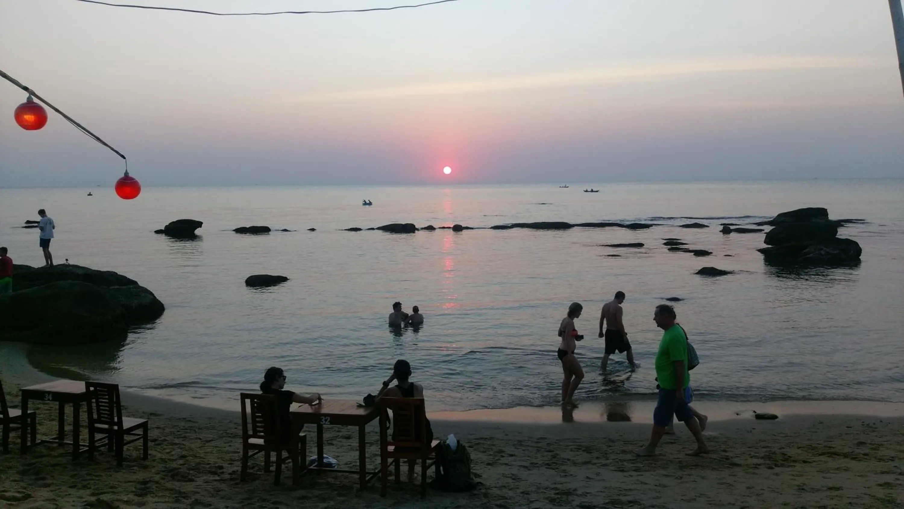 Sunset in Free Beach Resort
