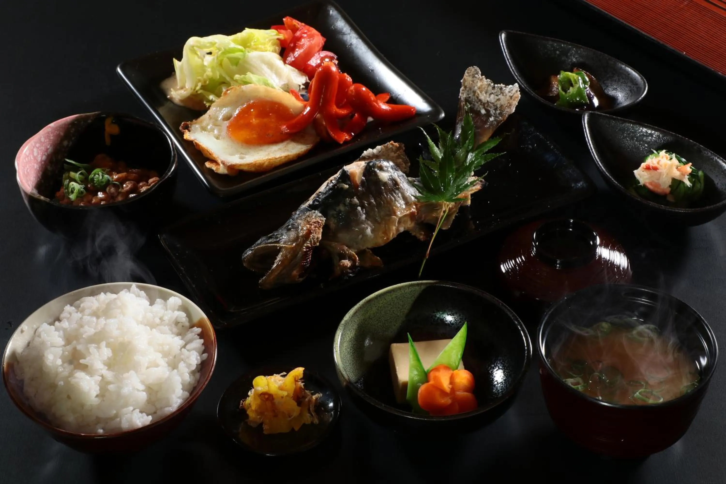 Breakfast in Minshuku Iwana no Sato