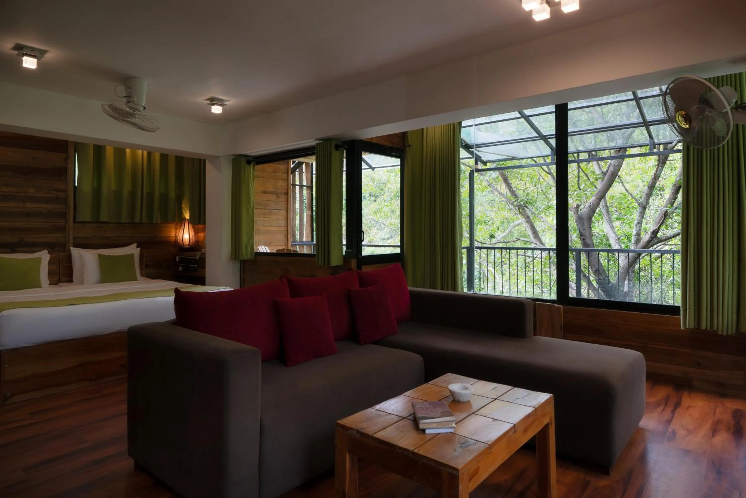 Living room, Bed in The Glenrock Wellness Nature Resort
