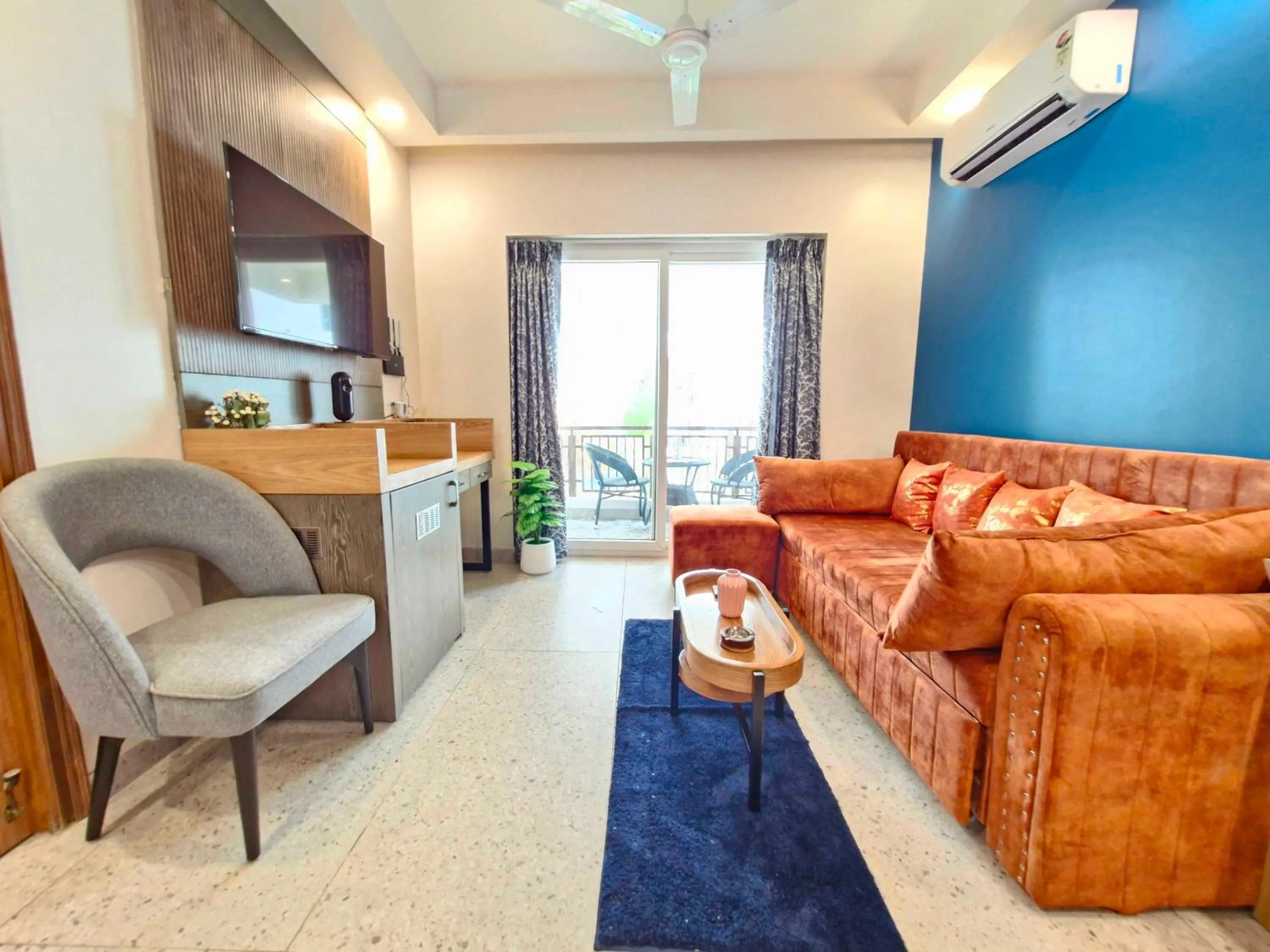 Living room in Sereno By Dancenter - 1 BHK Apartment In Siolim