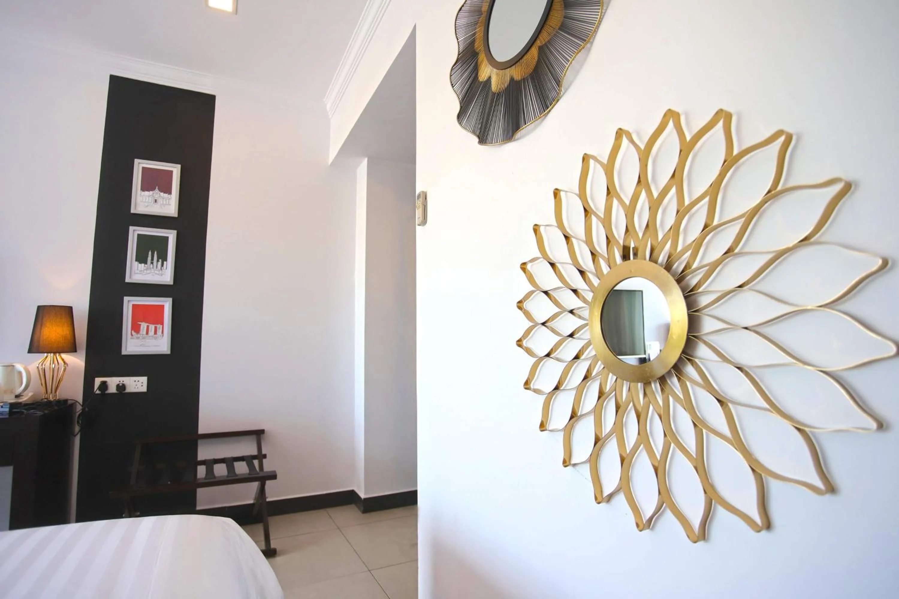 Decorative detail, Bed in Queenco Hotel & Casino