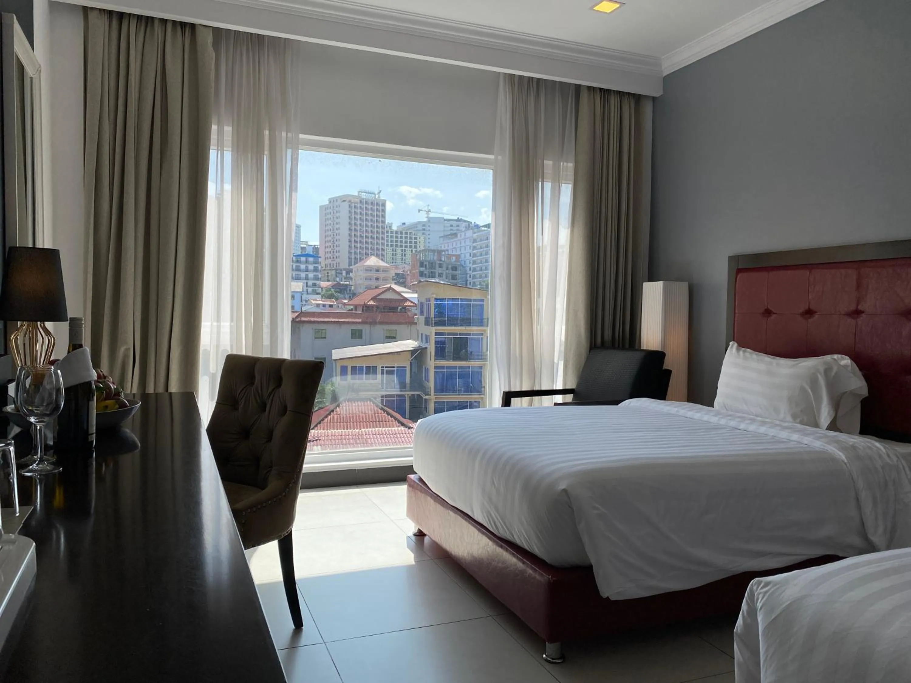 View (from property/room), Bed in Queenco Hotel & Casino