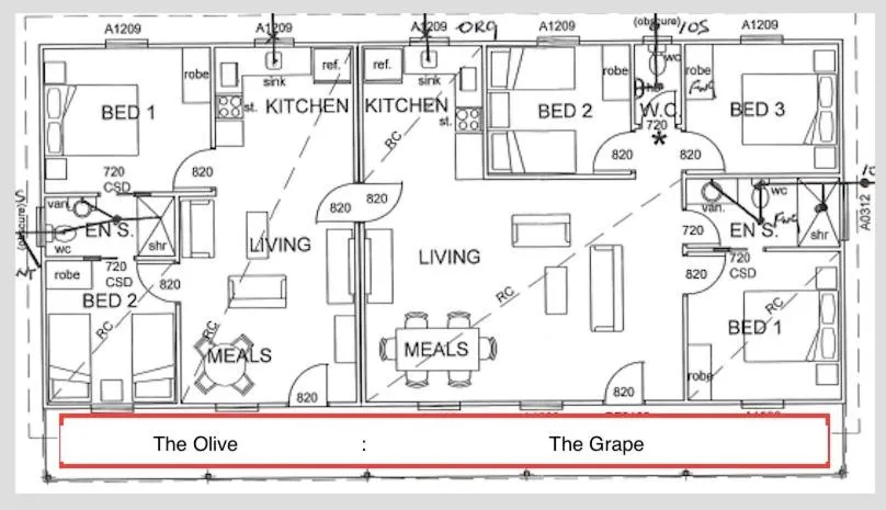 Floor plan in The Grape and Olive at Willunga