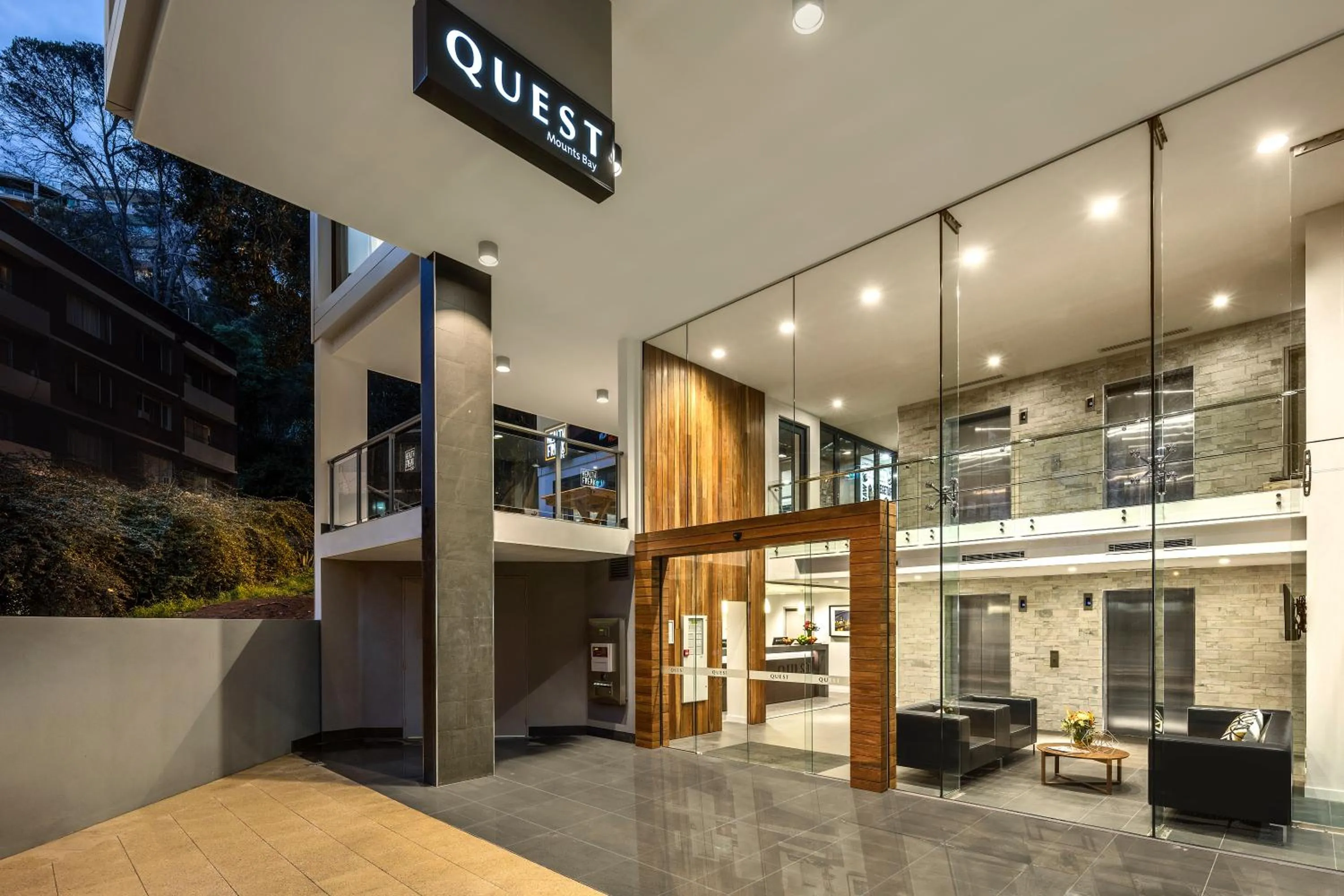 Facade/entrance in Quest Mounts Bay Road