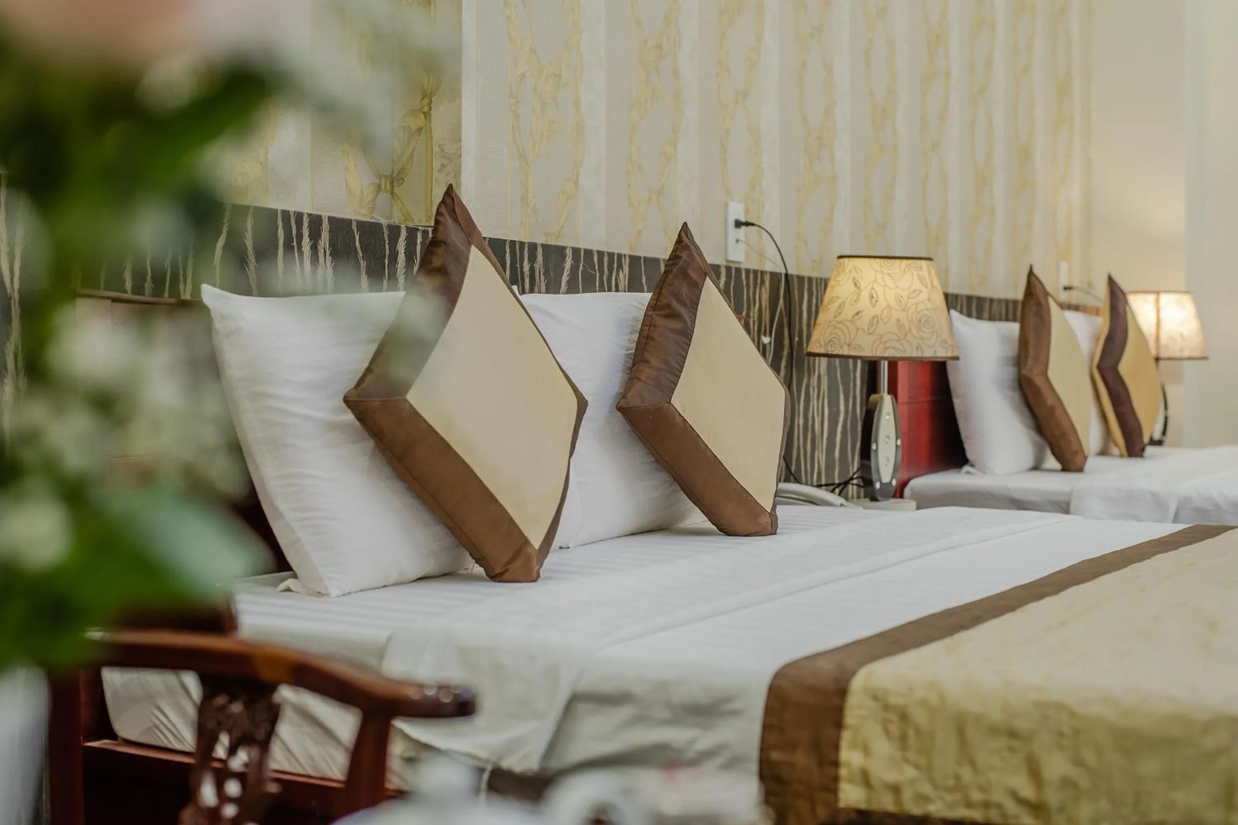 Bed in Dong Bao Hotel