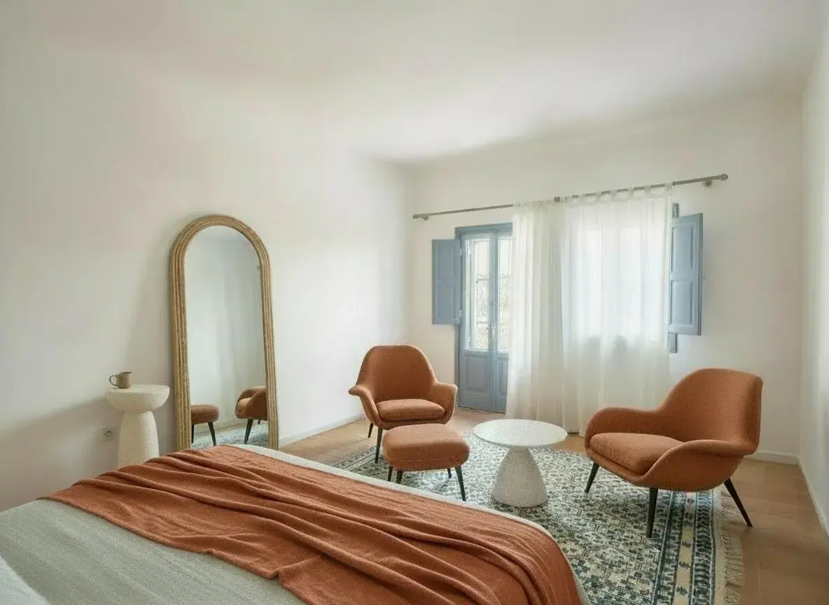 Classic Suite with Courtyard and Sea View in White Pearl Laokasti Suites Classic Suite with Courtyard and Sea View in White Pearl Laokasti Suites
