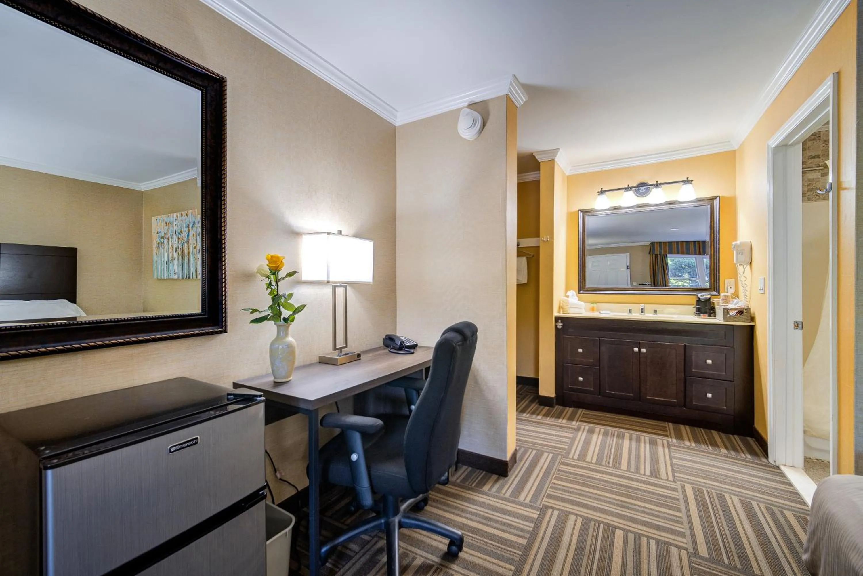 Seating area in West Point Motel