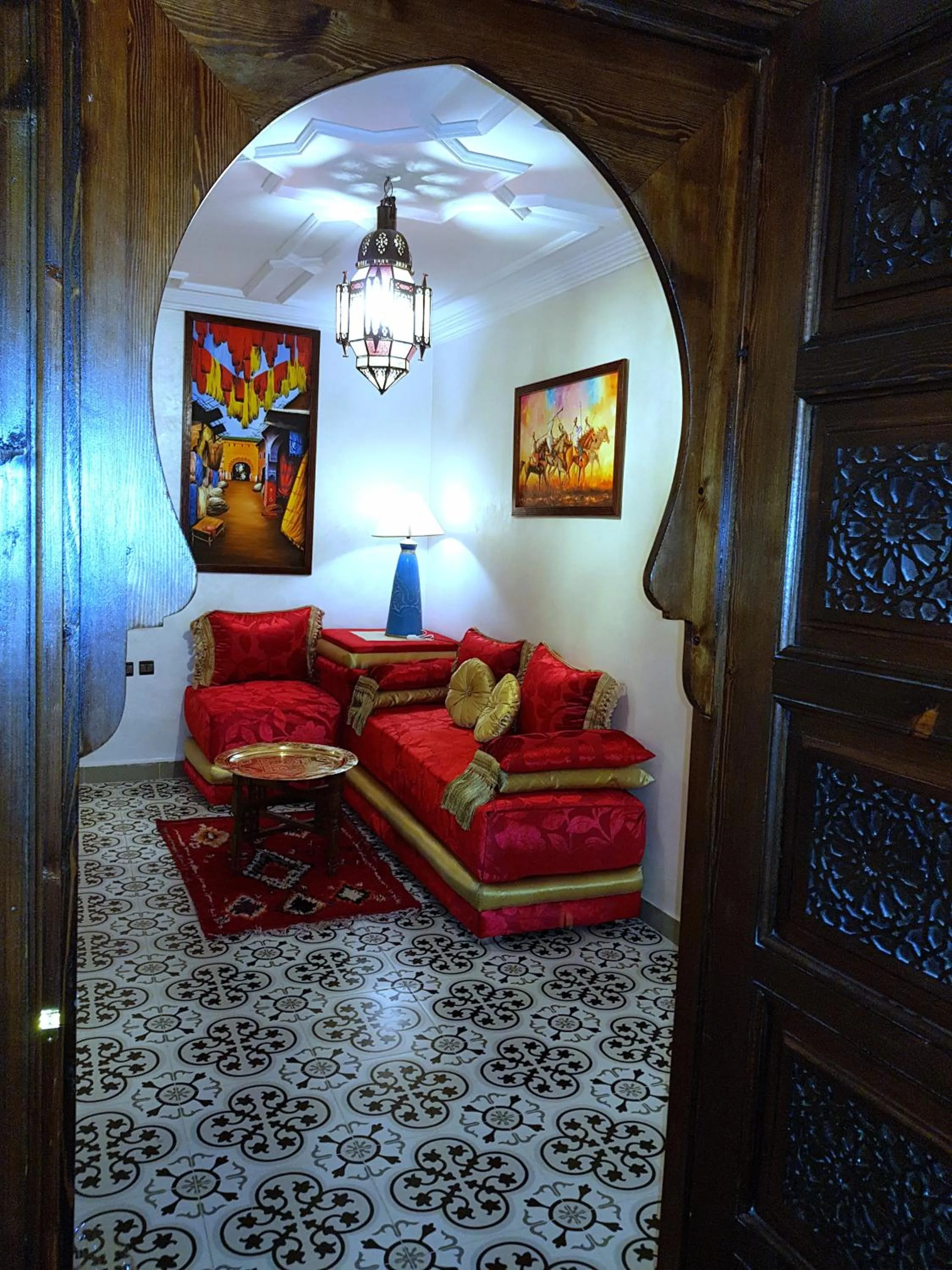 Living room in Riad Konouz