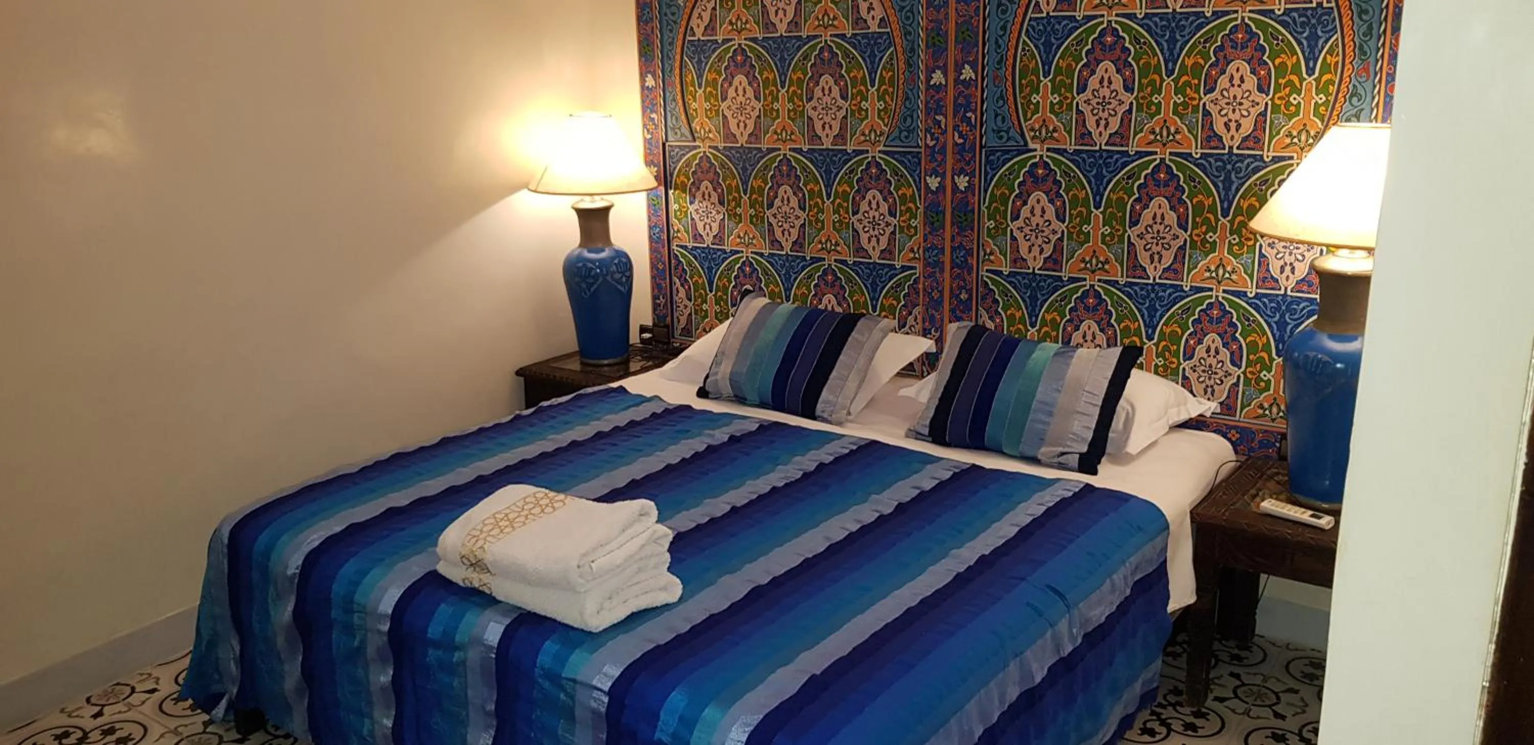 Bed in Riad Konouz