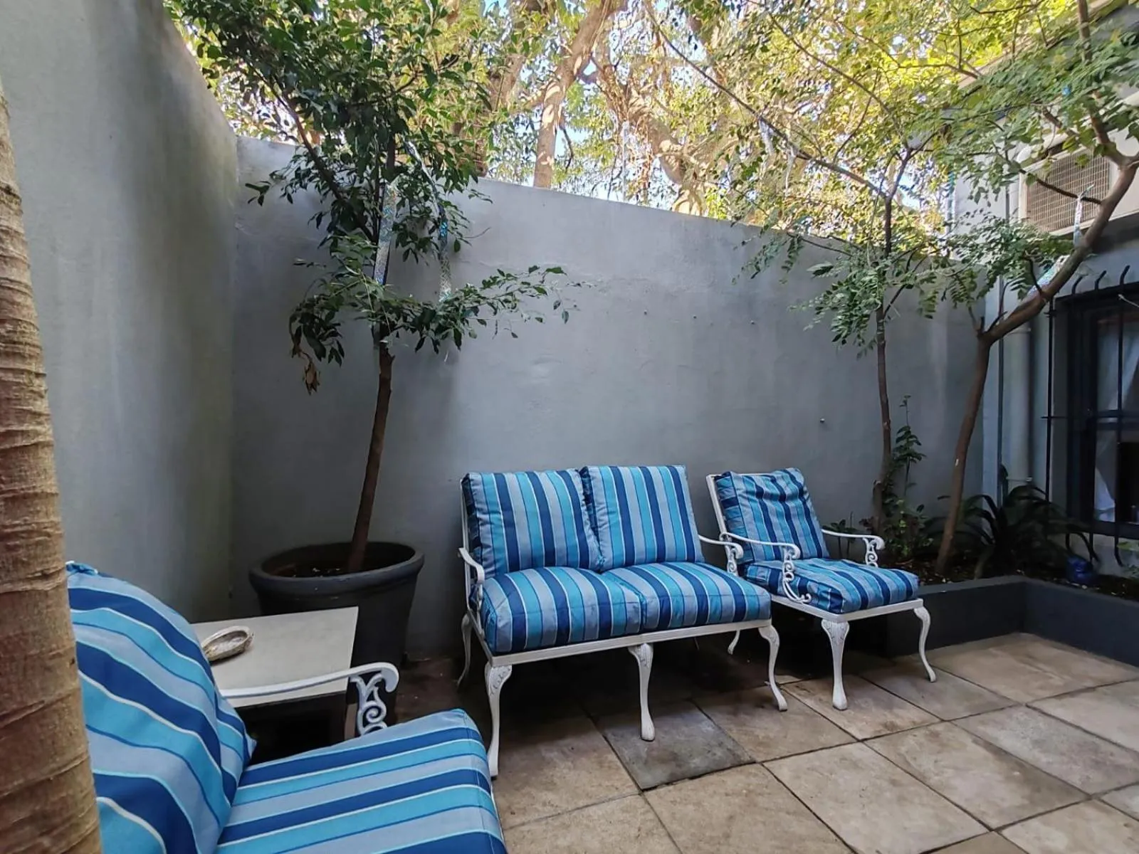 Seating area in Point B Guest House -Sustainable Solar Energy