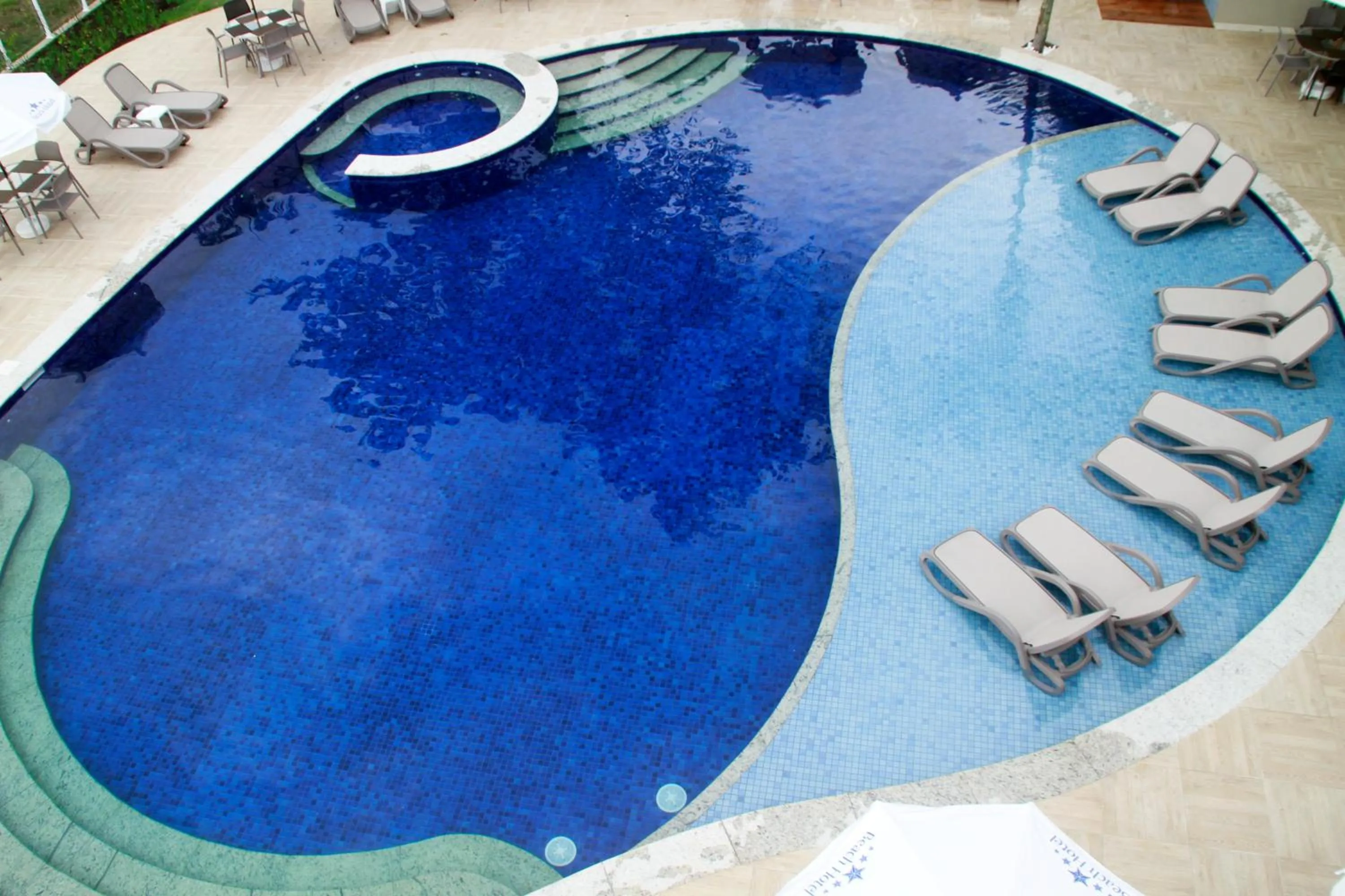Pool view in Beach Hotel Sunset