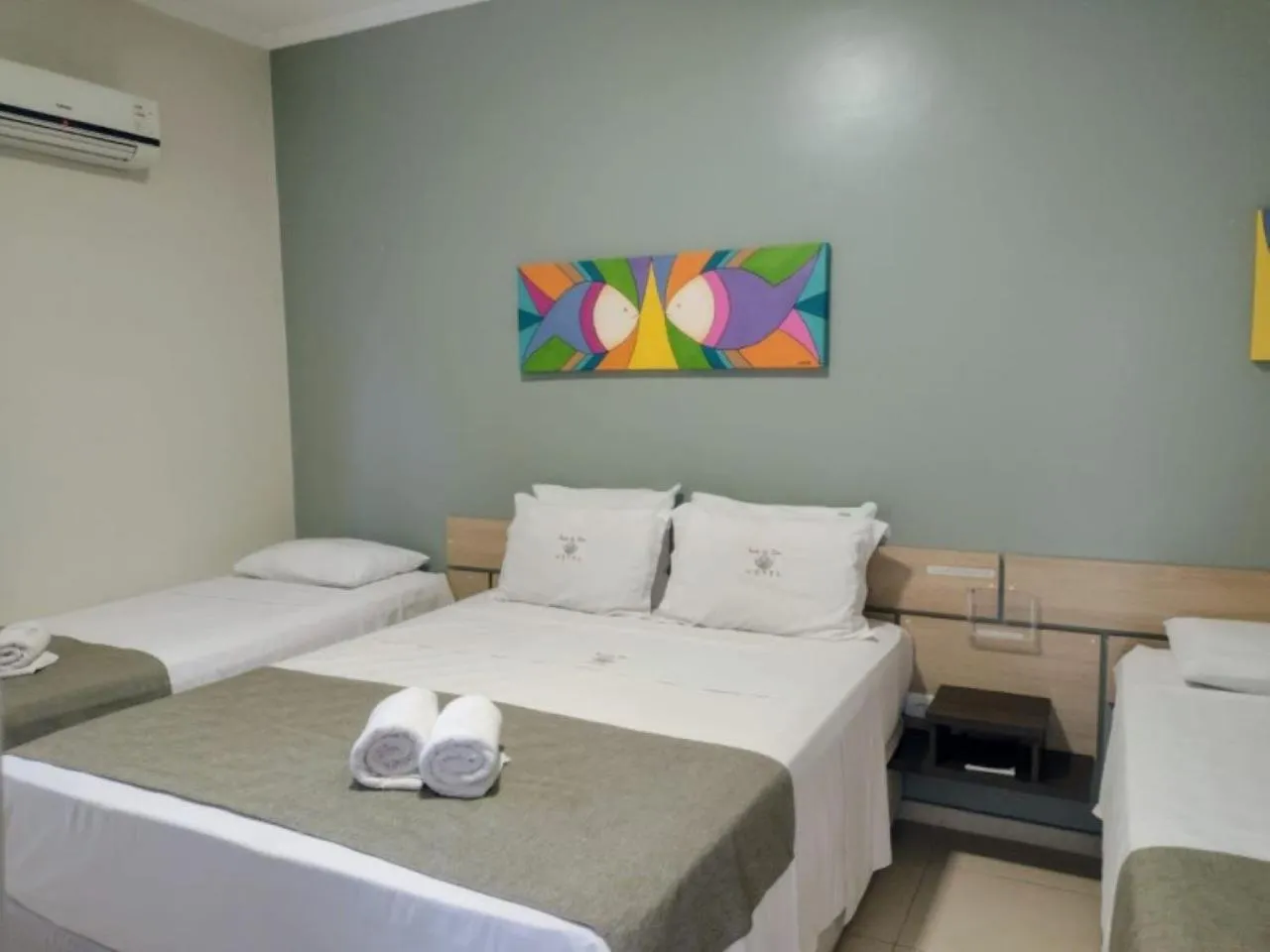 Bed in Hotel Rosa da Ilha Guaruja - Perto do Mar com piscina