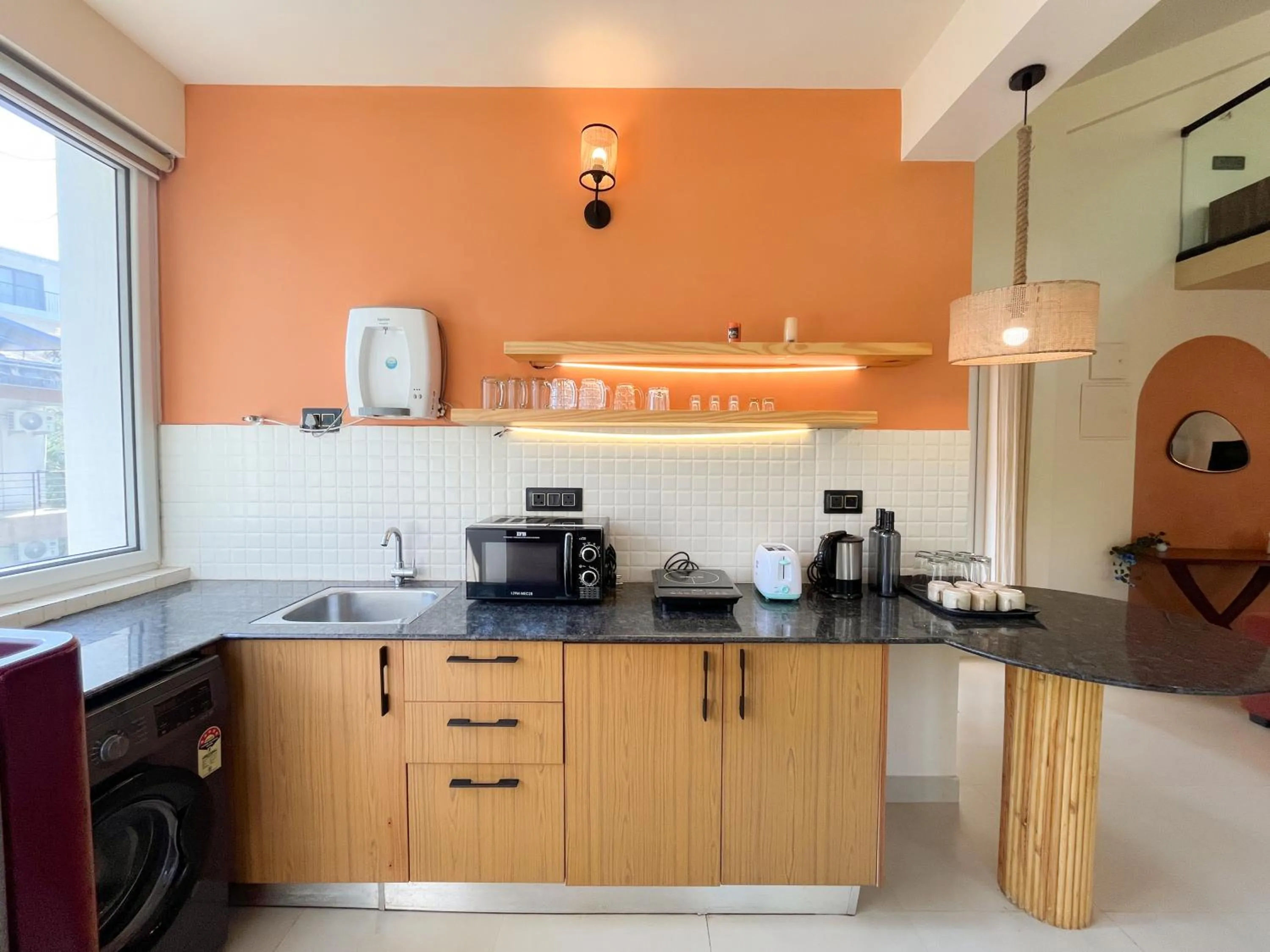 Kitchen or kitchenette in Rainforest Enclave, Arpora - 10 mins to Baga beach