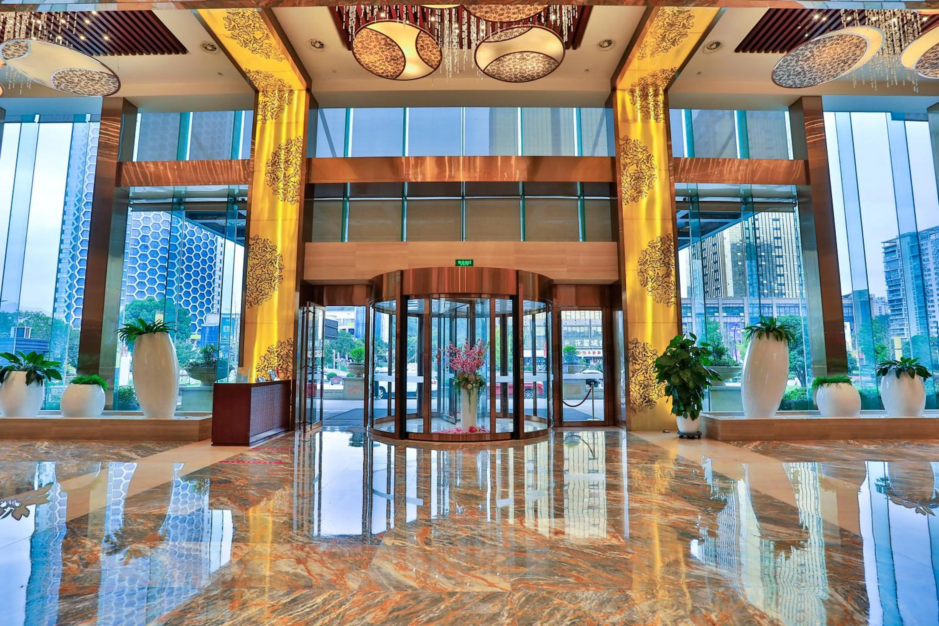 Lobby or reception in SSAW Boutique Hotel Tonglu World Trade