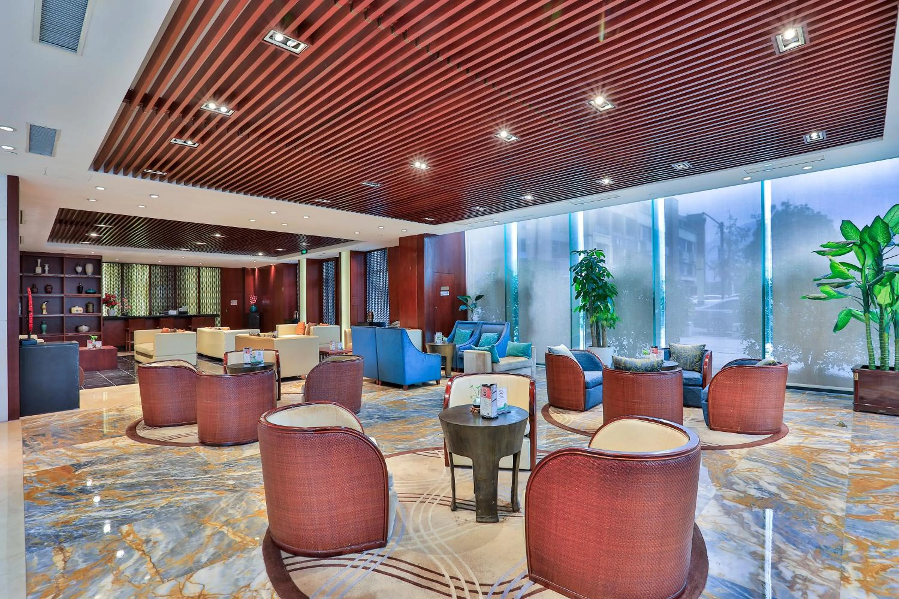 Lobby or reception in SSAW Boutique Hotel Tonglu World Trade