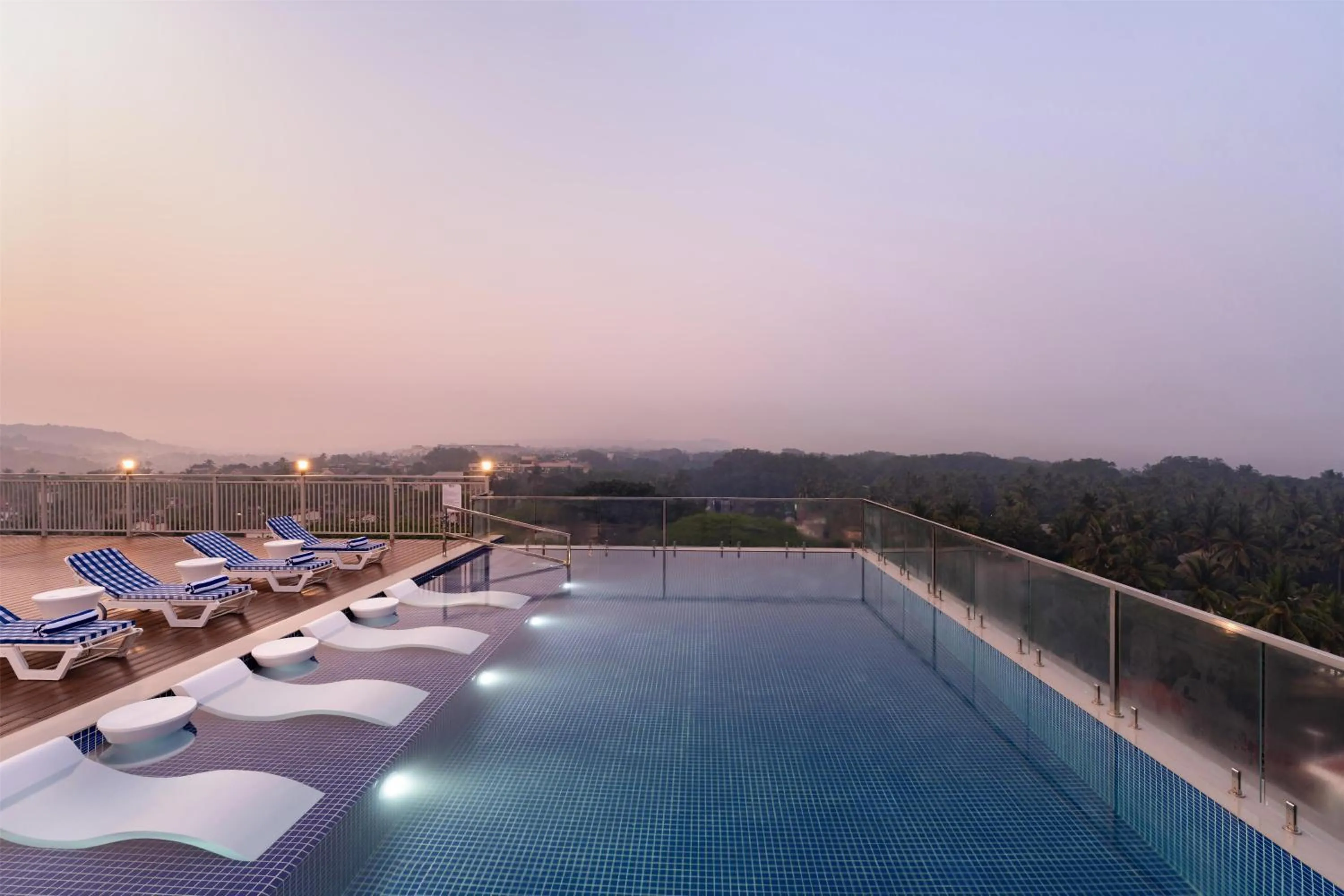Pool view in Hilton Garden Inn Goa Calangute