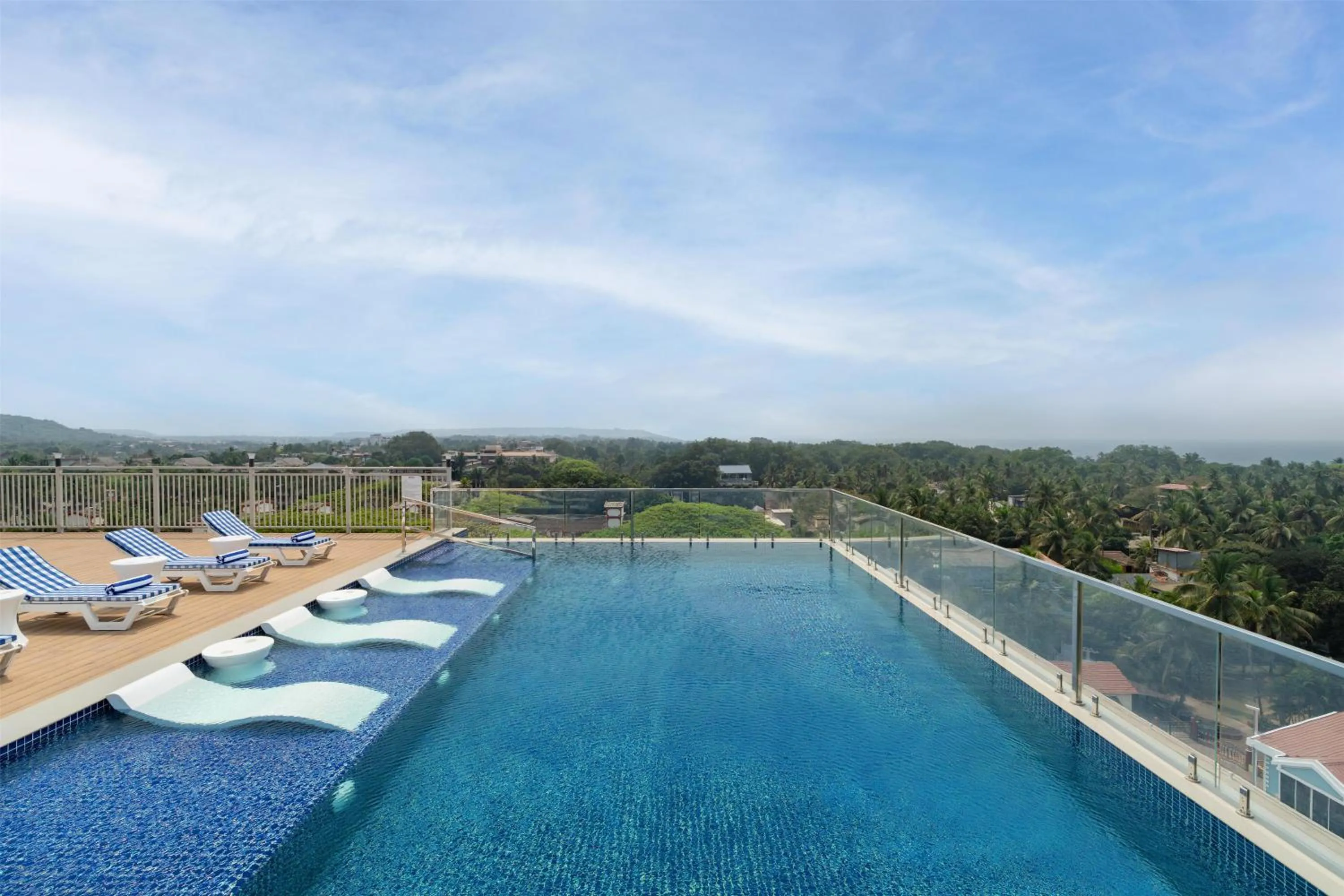 Pool view in Hilton Garden Inn Goa Calangute
