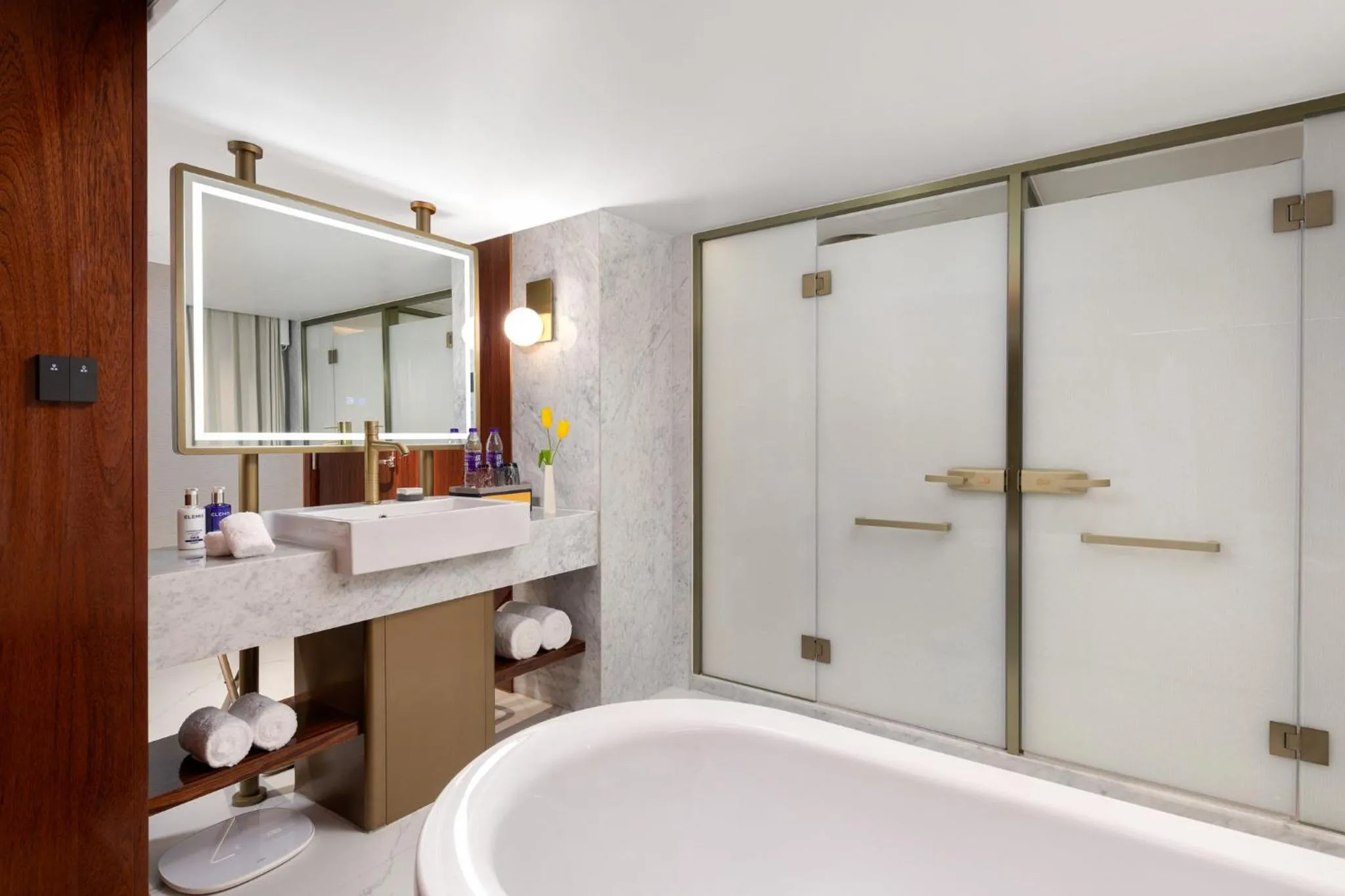Bathroom, Bed in voco Lianyungang Haizhou Bay by IHG