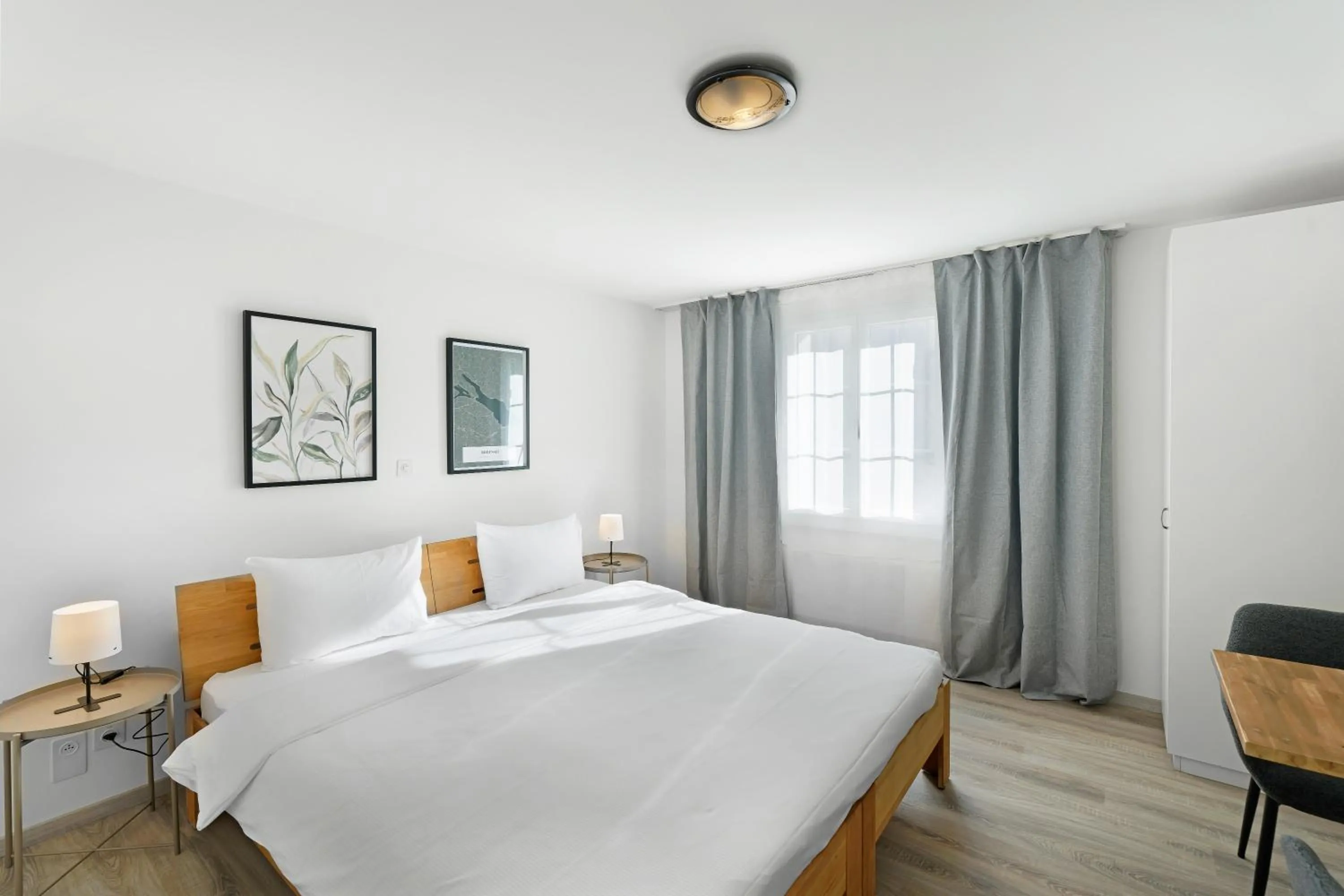 Bed in Hotel Schiff