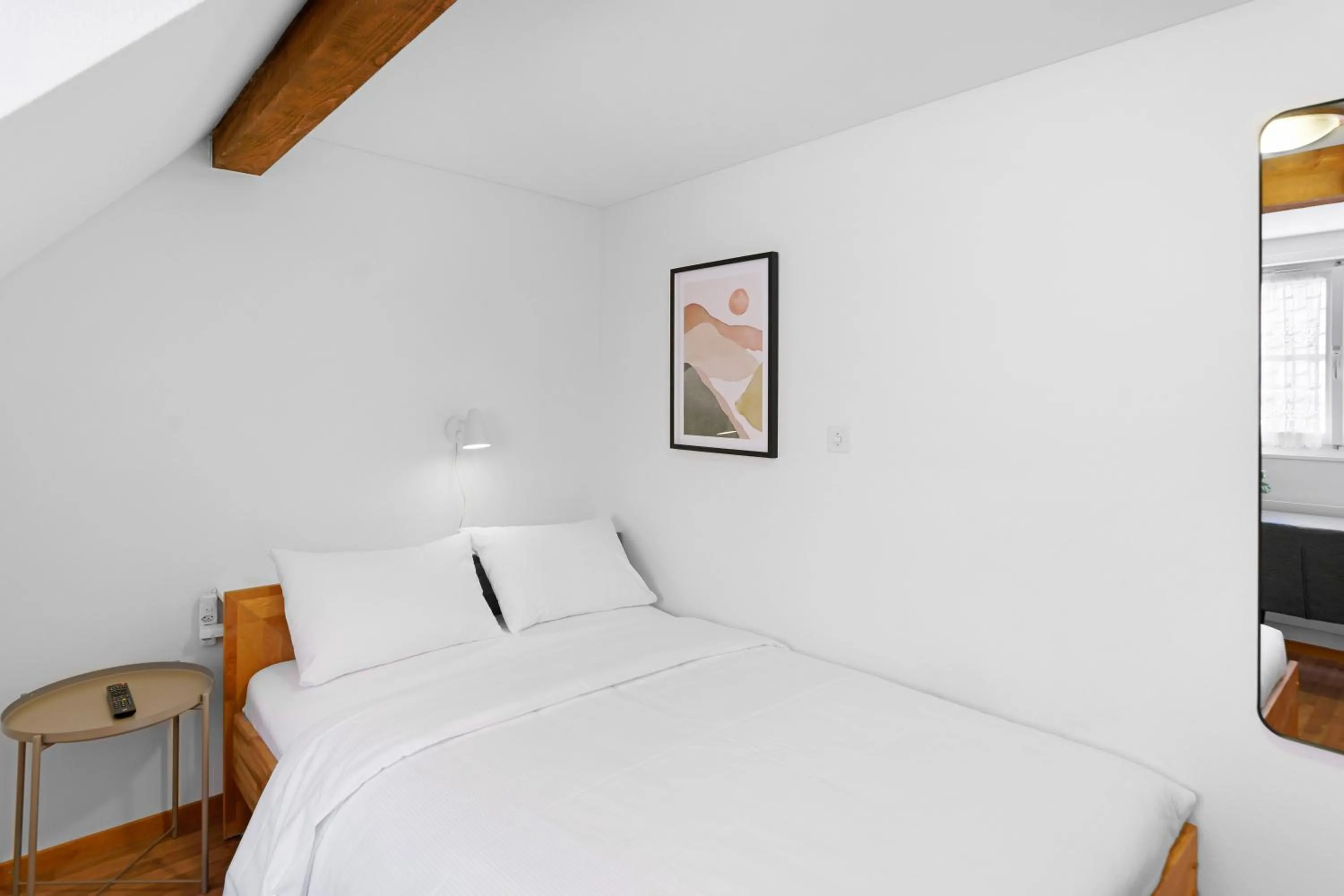 Bed in Hotel Schiff