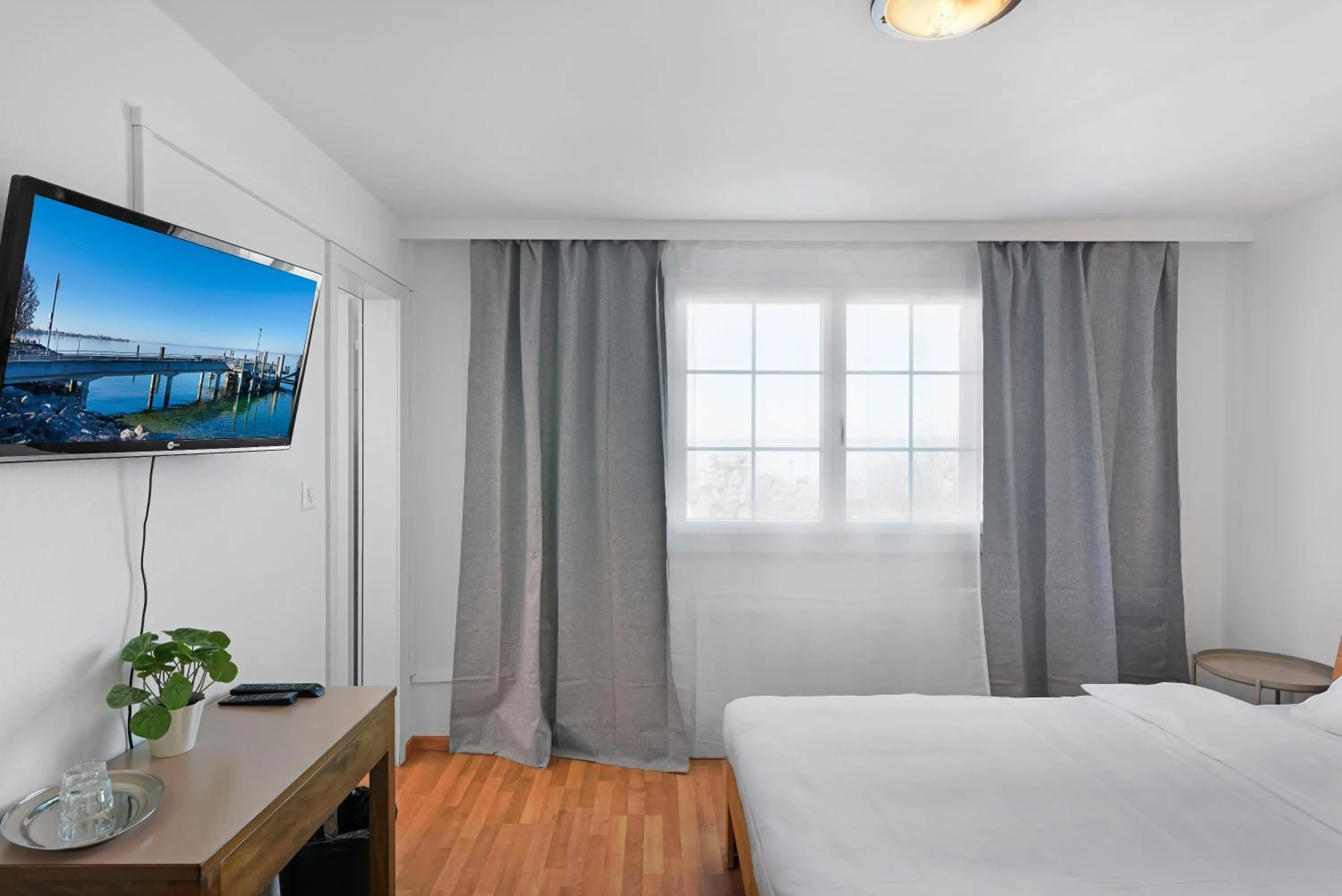 Bed in Hotel Schiff