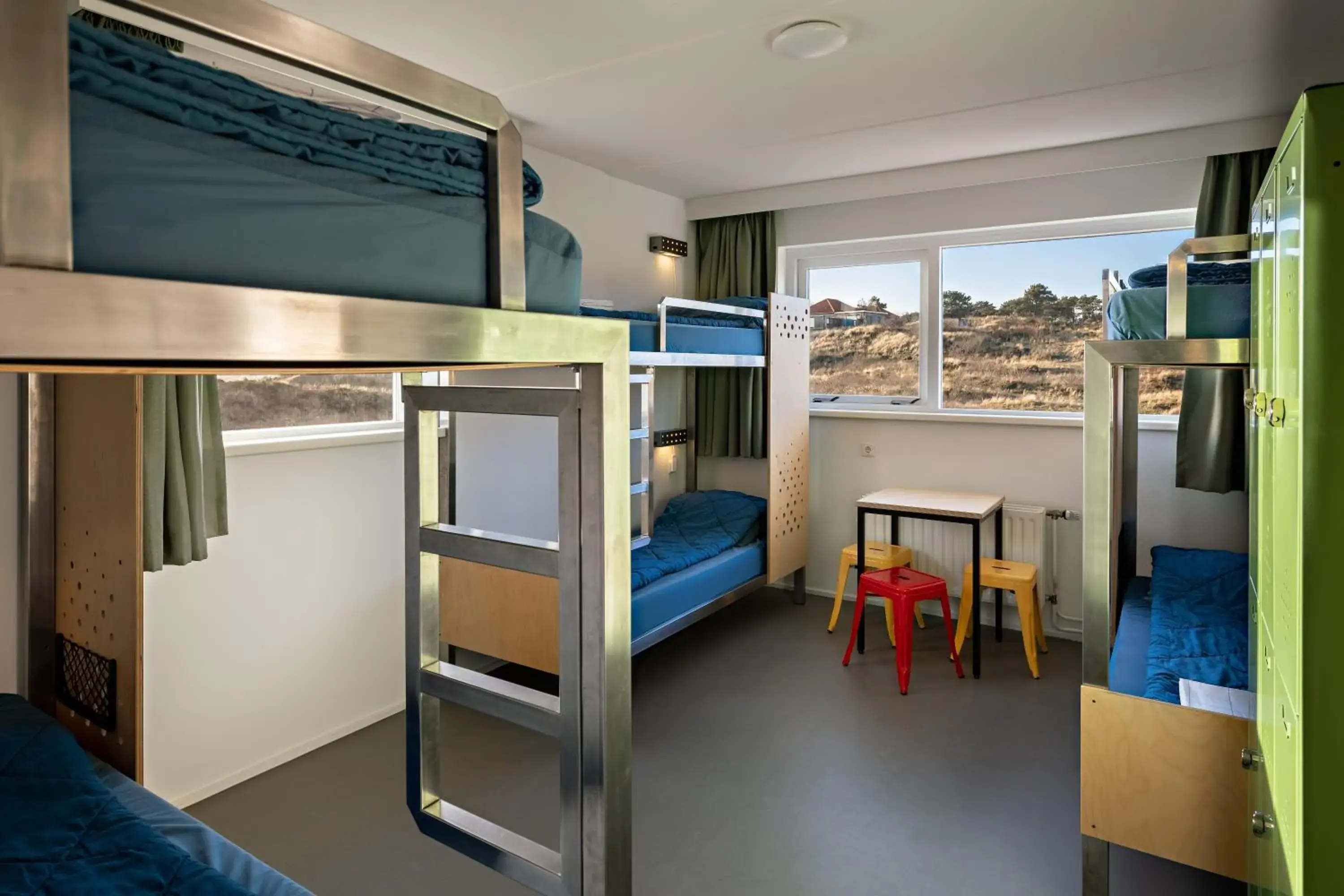 Six Person Room With Private Bathroom and Shower in Stayokay Hostel Terschelling Six Person Room With Private Bathroom and Shower in Stayokay Hostel Terschelling