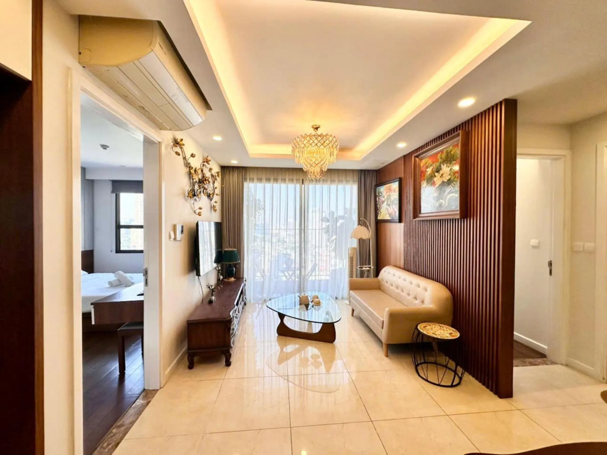 Two-Bedroom Deluxe Apartment with Balcony in Vinhomes D'capital Premium Apartment