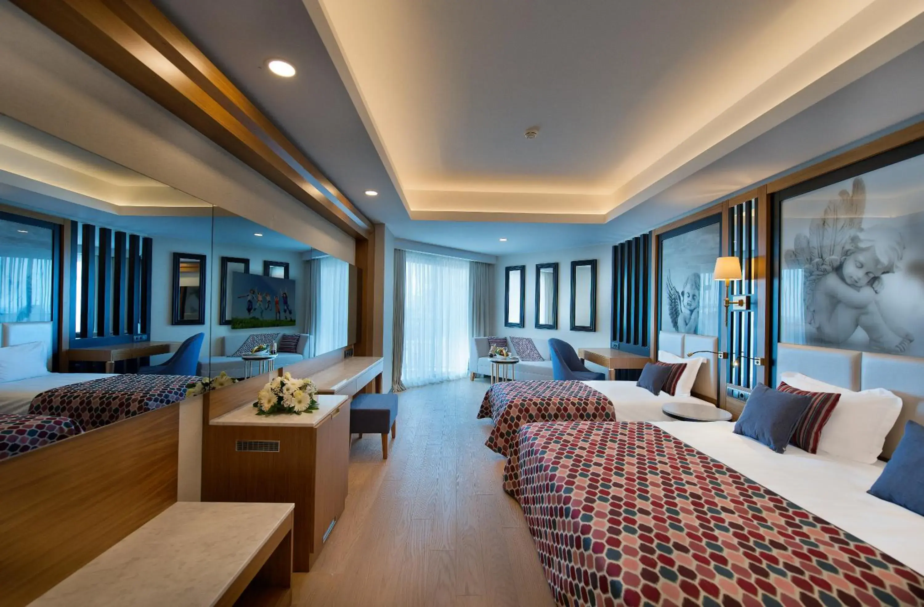 TV and multimedia, Bed in Adalya Elite Lara Hotel - Ultra All Inclusive TV and multimedia, Bed in Adalya Elite Lara Hotel - Ultra All Inclusive