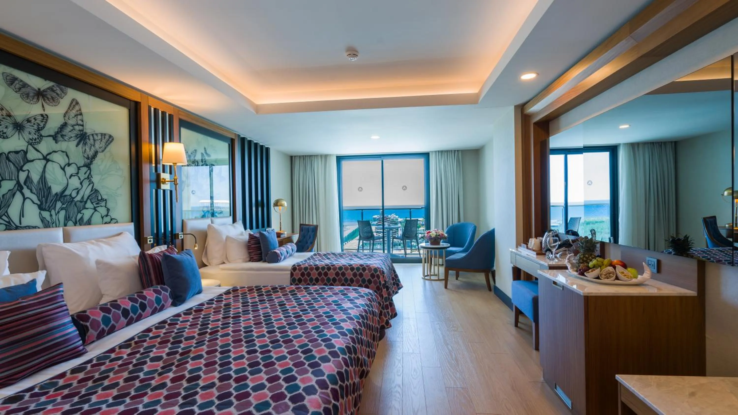 Garden view, Bed in Adalya Elite Lara Hotel - Ultra All Inclusive