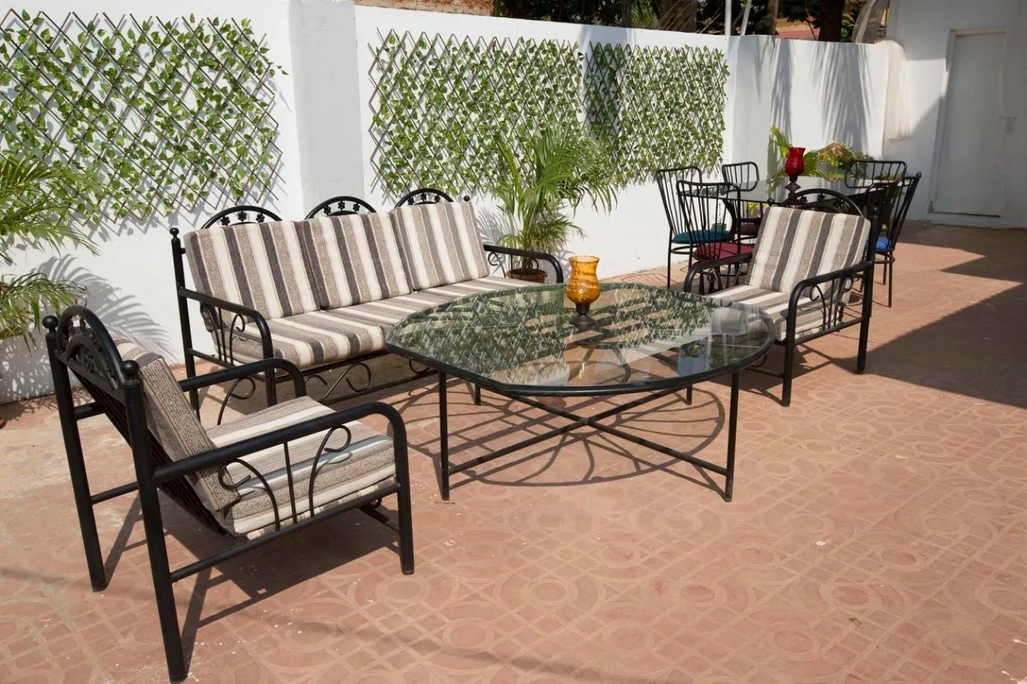 Patio in Villa Baywalk Goa - 200 meters from Morjim Beach