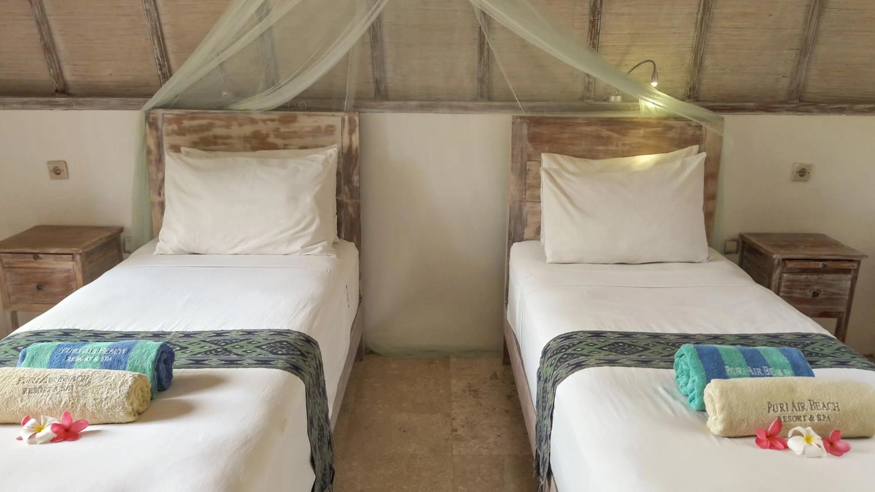 Bed in Puri Air Beach Resort & Spa